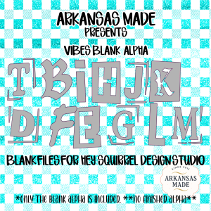VIBES Blank Alpha PNGs for Hey Squirrel Design Studio | Customizable Digital Letters for Crafters & Designers | Instant Download Transparent