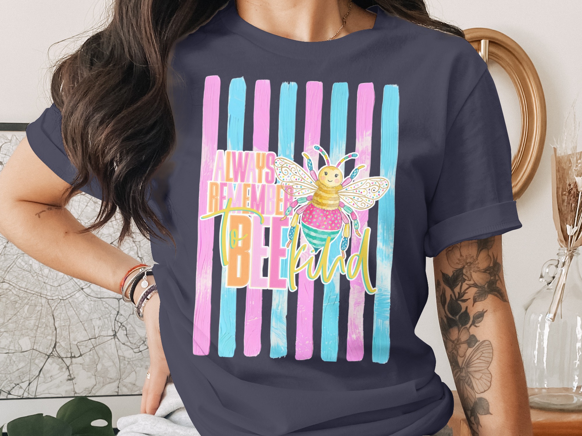 Comfort Colors ® Always Remember to Bee Kind T-Shirt, Whimsical Bee Shirt, Positive Message Tee, Bright Inspirational Gift, Teacher Kindness - Image 3