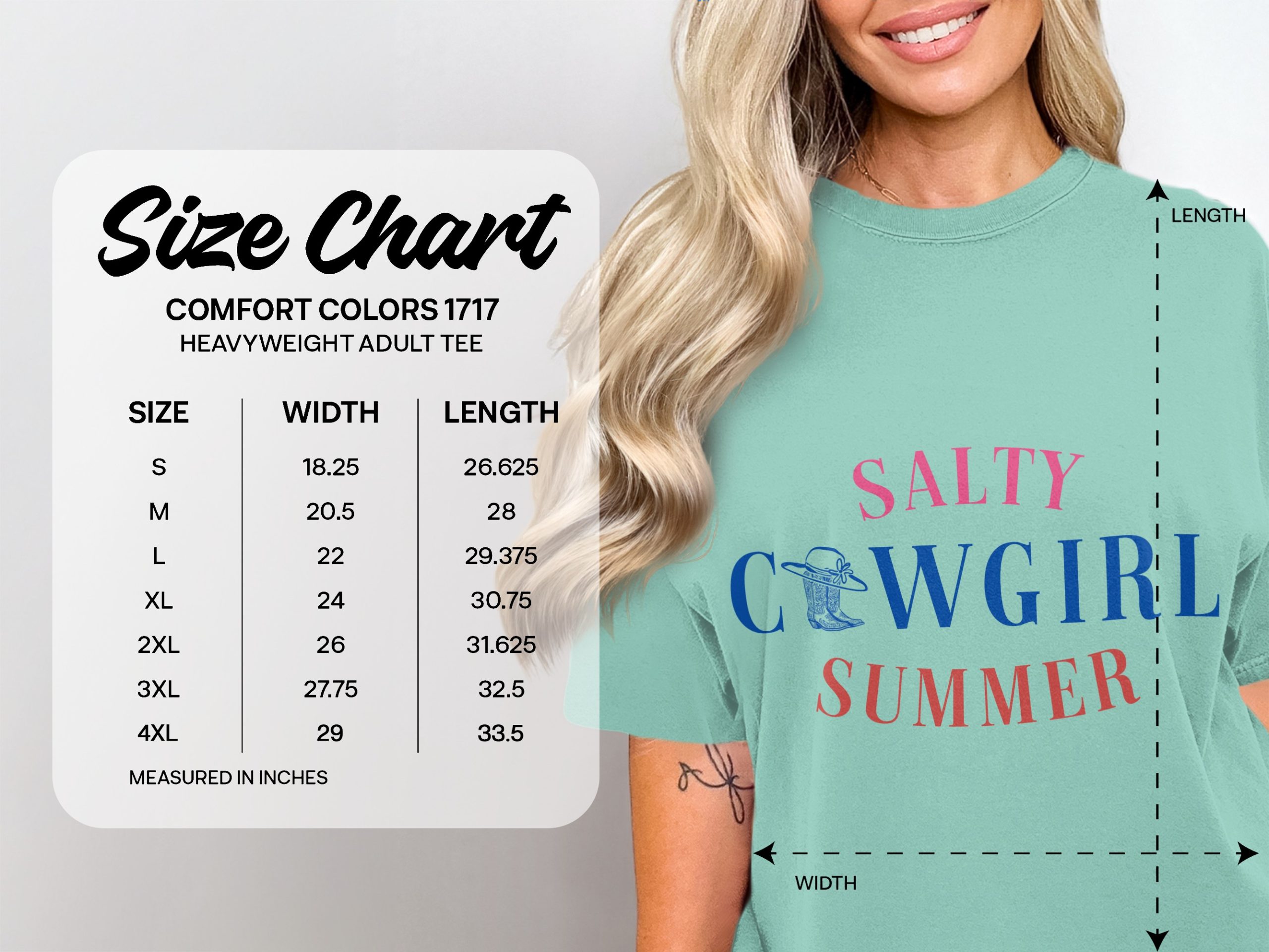 Salty Cowgirl Summer T-Shirt, Western Graphic Tee, Funny Cowgirl Shirt, Beach Vacation Outfit, Rodeo Girl Apparel, Gift for Her - Image 6