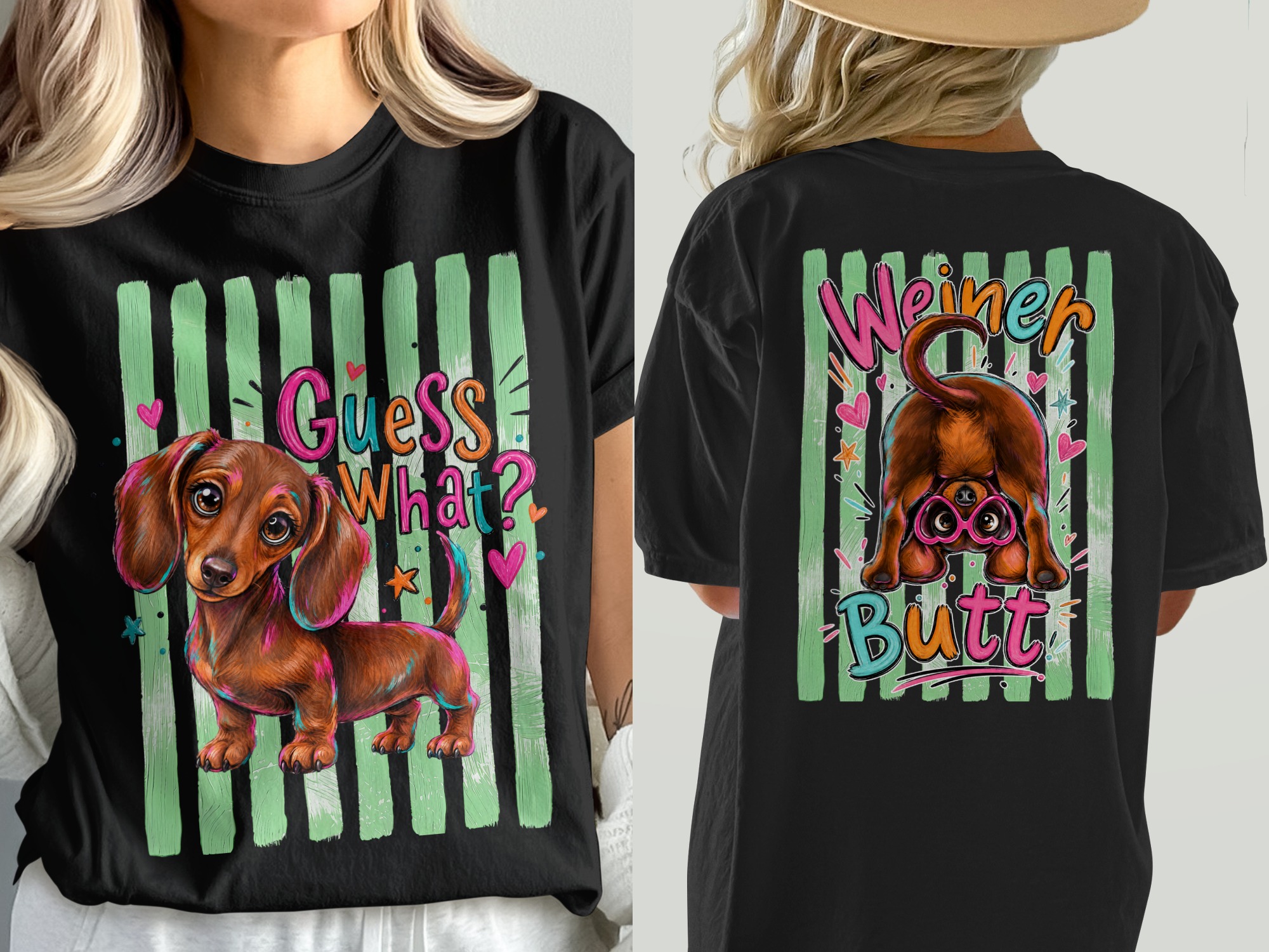 Cute Dachshund T-Shirt Comfort Colors ®, Funny Wiener Dog Tee, 'Guess What' Dog Mom Gift, Adorable Puppy Graphic Tee - Image 5