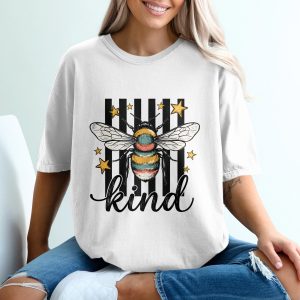 Bee Kind T-Shirt, Comfort Colors ® Bumblebee Kindness Graphic Tee, Nature Lover Gift, Positive Message Shirt, Cute Inspirational Tee for Her