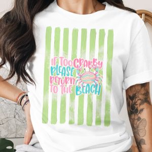 Comfort Colors® Crabby Beach T-Shirt, Funny Vacation Tee, Coastal Life Shirt, Summer Beach Trip Gift, Humorous Crab Graphic Tee for Her