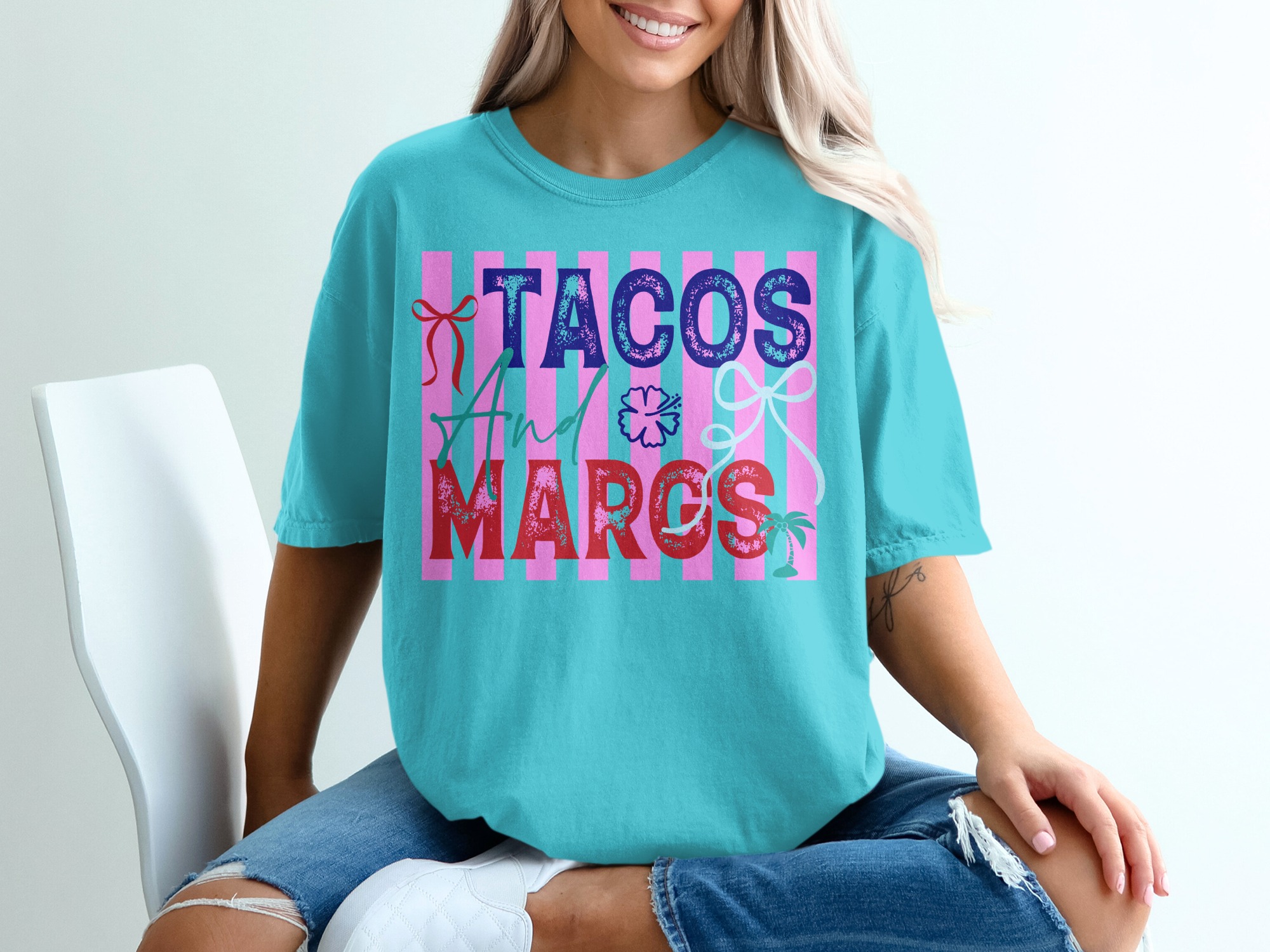 Tacos and Margs T-Shirt, Fun Margarita Drink Tee, Cinco de Mayo Party Shirt, Girls Trip Vacation Gift for Her - Image 9
