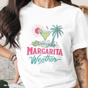 Margarita Weather T-Shirt, Comfort Colors ® Tee, Retro Summer Vacation Shirt, Girls Trip Drinking Top, Beach Party Tropical Vibes, Fun Gift
