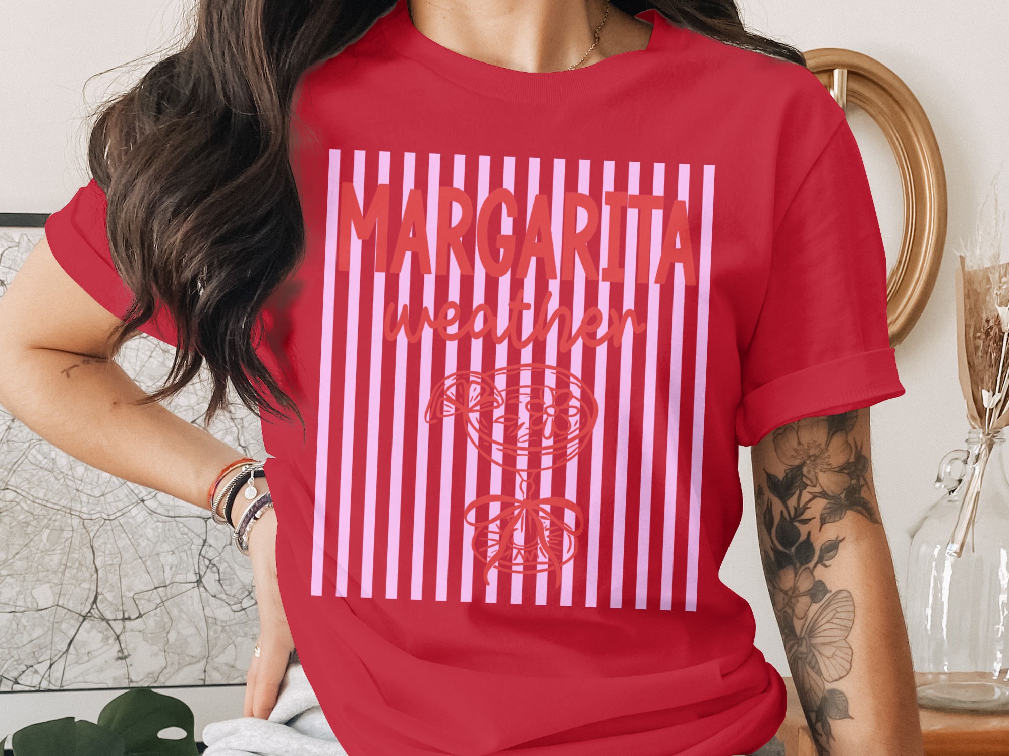 Margarita Weather T-Shirt, Funny Drinking Shirt, Girls Trip Vacation Tee, Summer Beach Lover Gift for Her, Bachelorette Party Top - Image 4