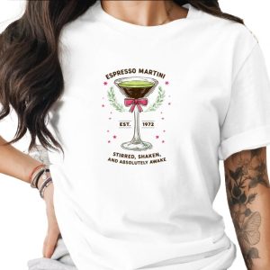 Comfort Colors® Espresso Martini T-Shirt, Retro Cocktail Lover Tee, Est 1972 Drink Shirt, Stirred Shaken Absolutely Awake Coffee Martini