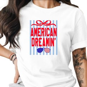 Comfort Colors® American Dreamin' T-Shirt, 4th of July Patriotic USA Tee, Memorial Day Summer Vacation Shirt, Independence Day Gift