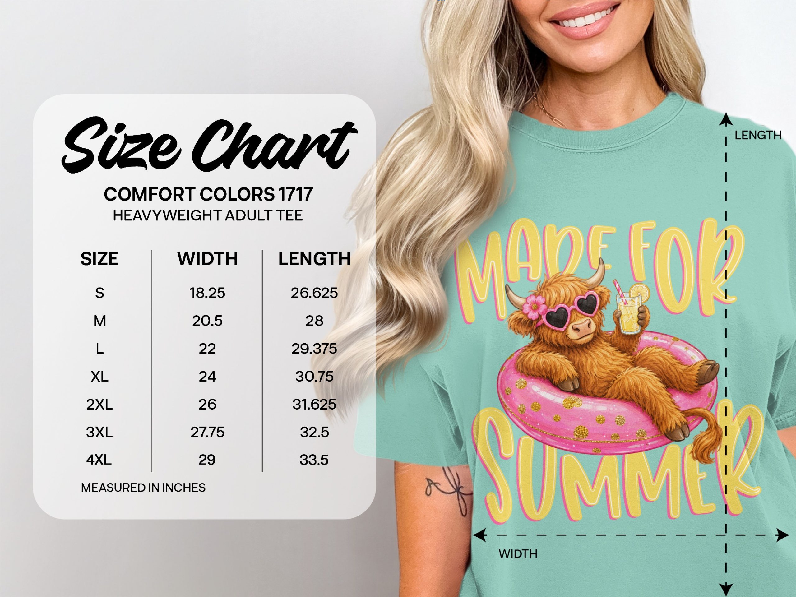 Highland Cow T-Shirt, Cute Made For Summer Tee, Fluffy Cow Vacation Shirt, Funny Beach Trip Gift, Animal Lover Farm Lover Tee - Image 4