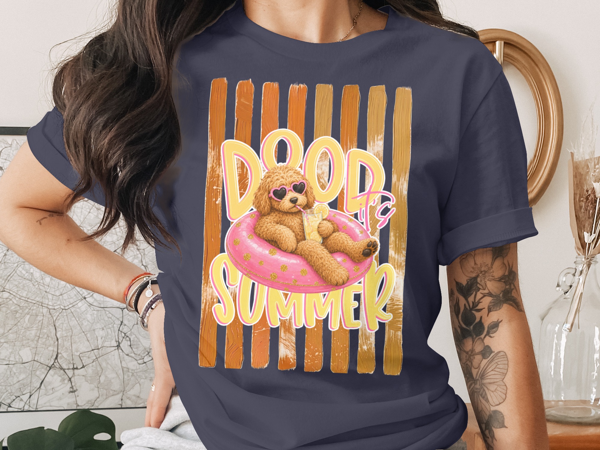 Comfort Colors® Doodle Summer T-Shirt, Dog Lover Tee, Goldendoodle Gift, Cute Pet Owner Vacation Shirt, Funny Summer Vibe, Puppy Mom Present - Image 3