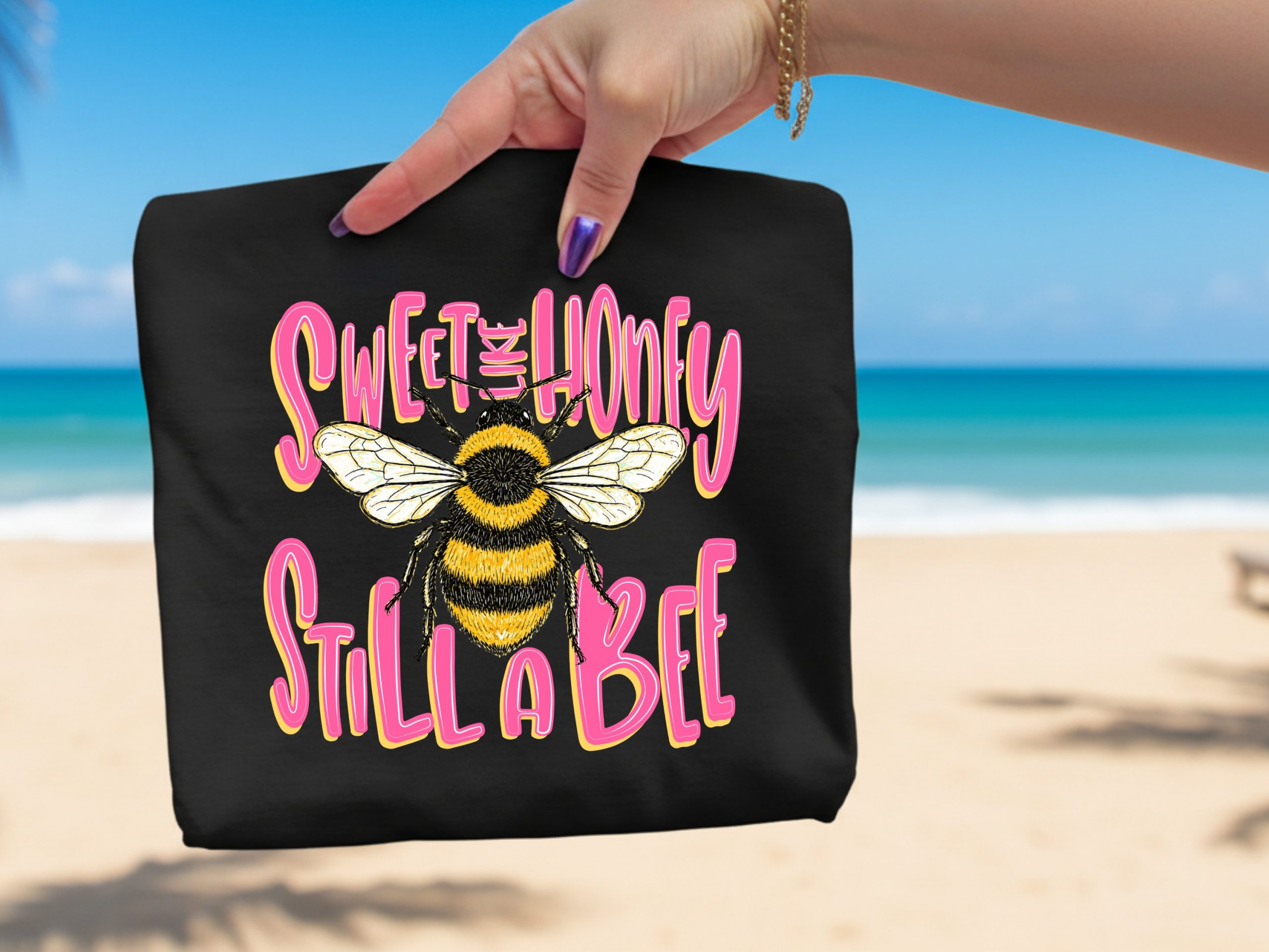 Sweet Like Honey Still A Bee T-Shirt, Sassy Bumblebee Shirt, Funny Bee Lover Tee, Cute Nature Lover Gift for Her, Women's Empowerment Top - Image 2