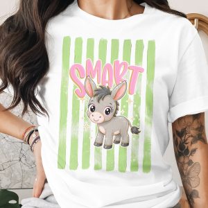 Comfort Colors® Smart Donkey T-Shirt, Cute Baby Donkey Tee, Funny Animal Lover Gift, Kawaii Shirt for Women, Back To School Top, Unique Tee