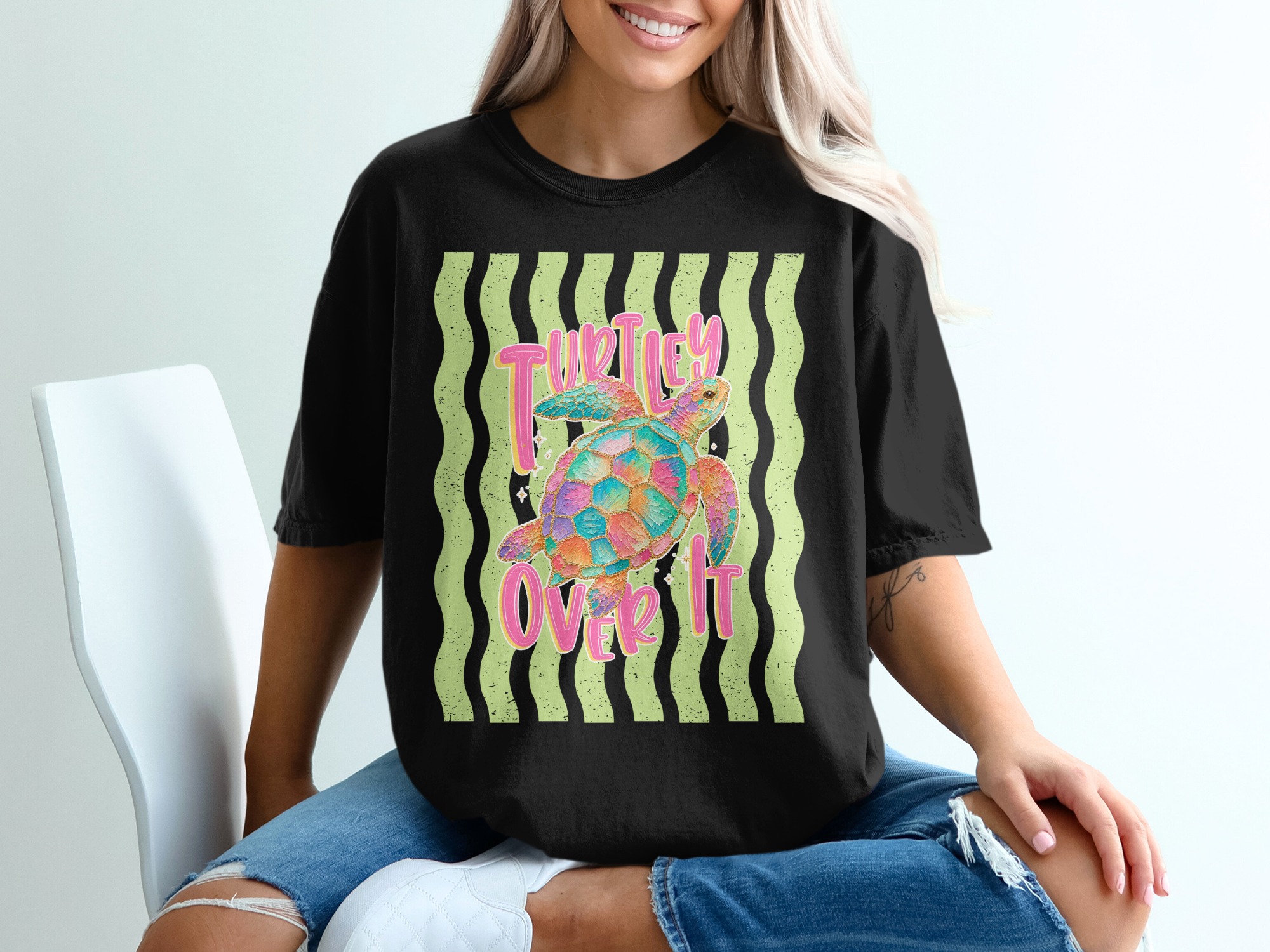 Comfort Colors® Turtley Over It T-Shirt, Funny Sea Turtle Pun Tee, Cute Coastal Beach Shirt, Ocean Lover Gift for Her, Summer Vacation Top - Image 6