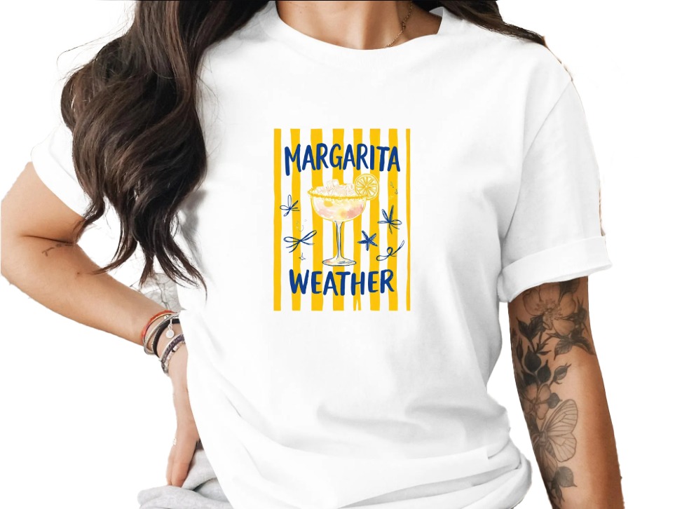 Comfort Colors® Margarita Weather T-Shirt, Summer Vacation Tee, Beach Party Outfit, Cocktail Lover Gift, Girls Trip Shirt