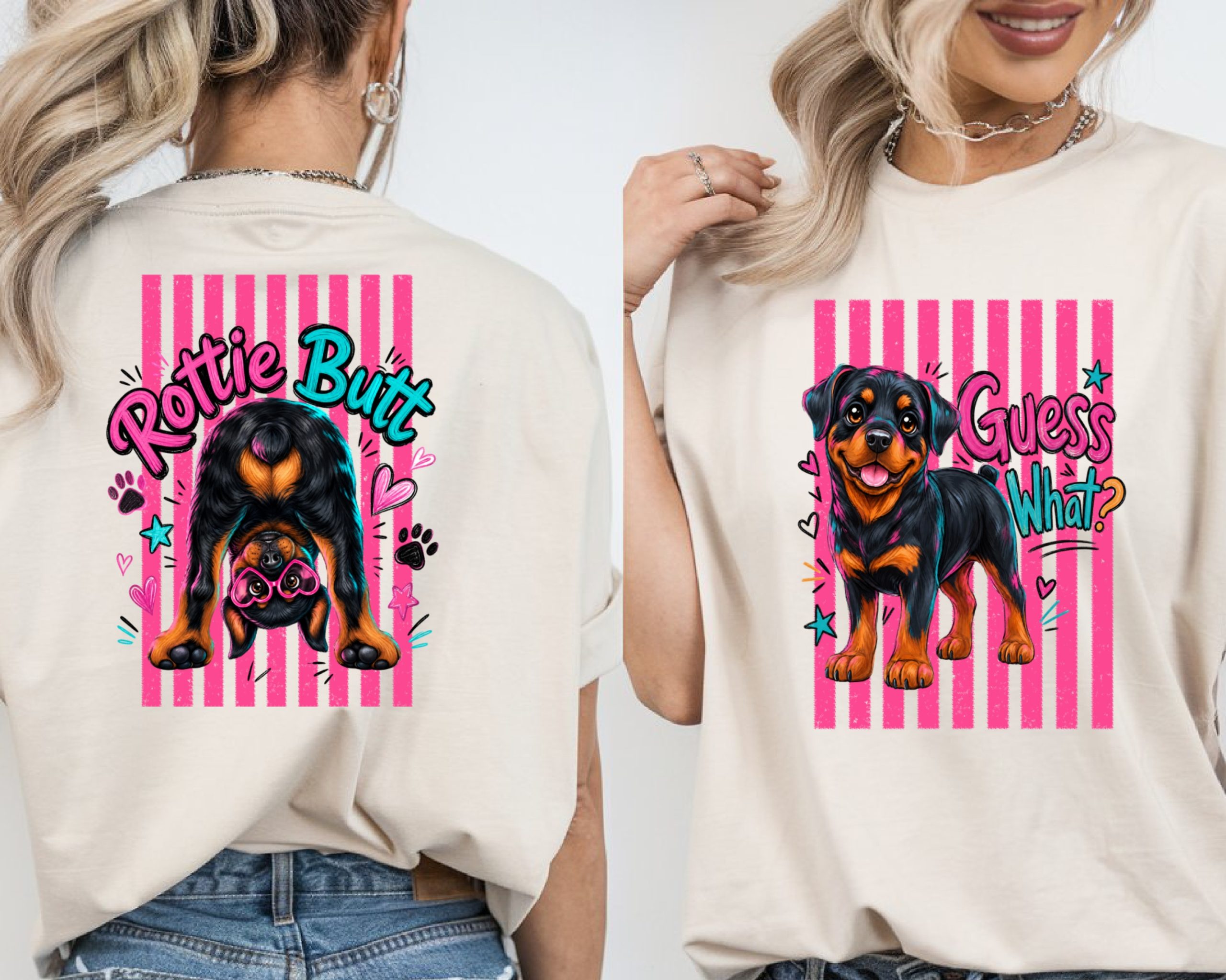 Rottweiler Puppy T-Shirt, Comfort Colors ® Cute Dog Lover Tee, Guess What Graphic Shirt, Vibrant Rottie Pet Parent Gift for Her, Aesthetic - Image 2