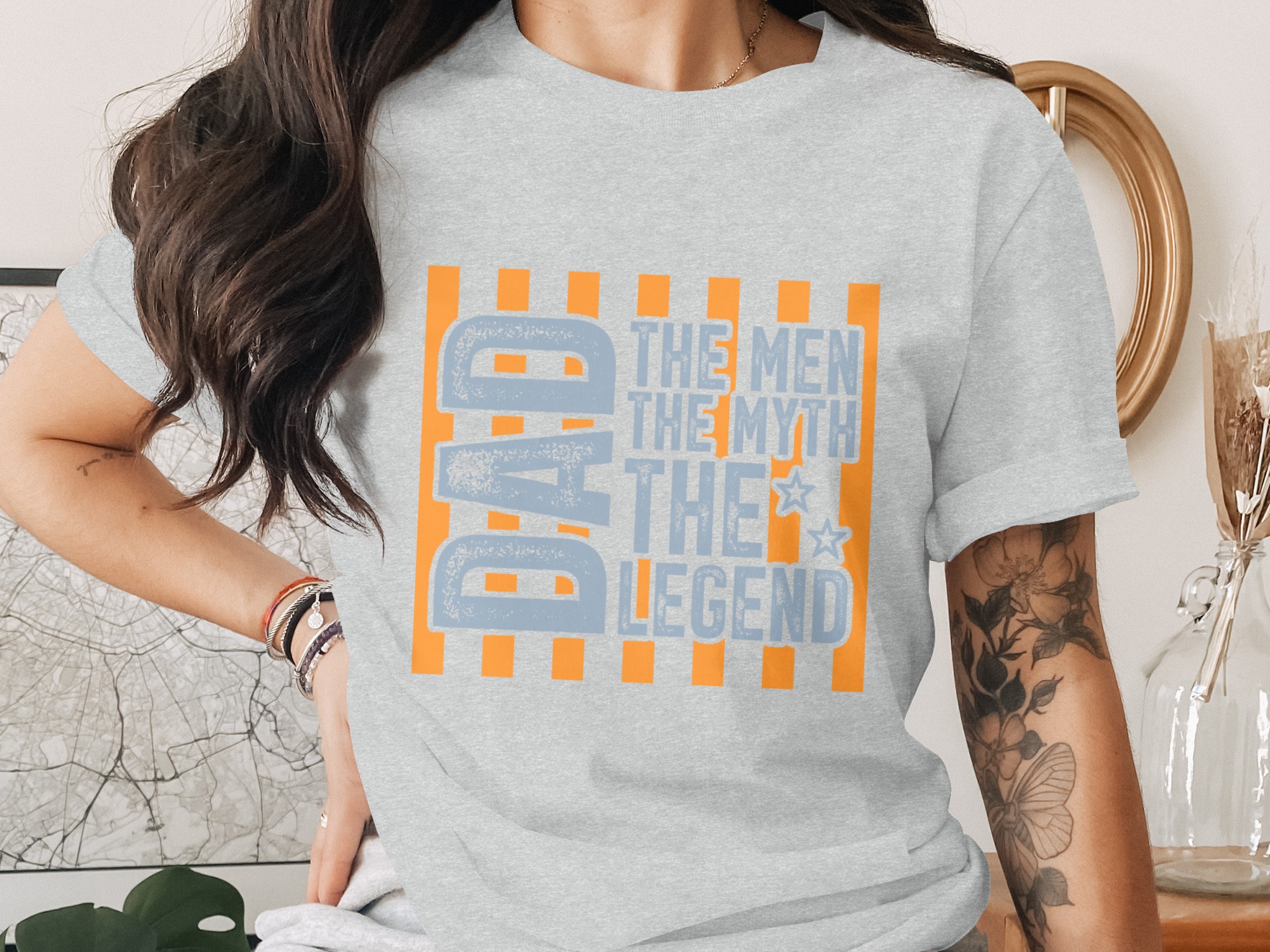 Dad The Man The Myth The Legend T-Shirt, Father's Day Gift for Him, Retro Distressed Dad Tee, Best Dad Ever Shirt, Grandfather Birthday - Image 2
