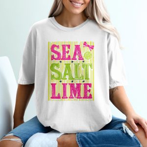 Sea Salt Lime T-Shirt, Comfort Colors ® Summer Drink Shirt, Vacation Beach Trip Tee, Tropical Cocktail Tee, Preppy Summer Top, Gift for Her