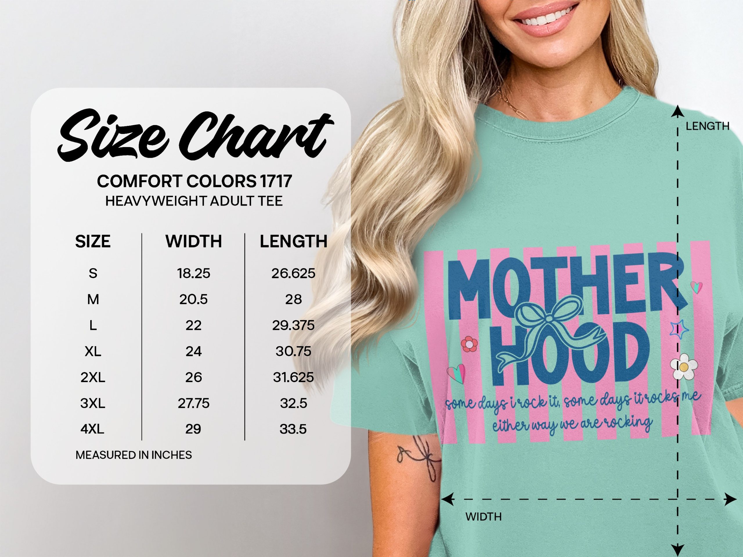 Rocking Motherhood T-Shirt, Funny Mom Life Tee, New Mama Gift, Empowered Mother Quote Shirt, Striped Mama Top, Mother's Day Gift for Her - Image 4