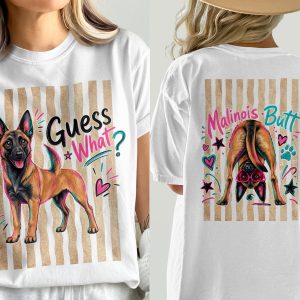Vibrant Belgian Malinois T-Shirt, Comfort Colors ® Dog Lover Tee, Malinois Guess What K9 Shirt, Pet Parent Gift, Colorful Canine Top