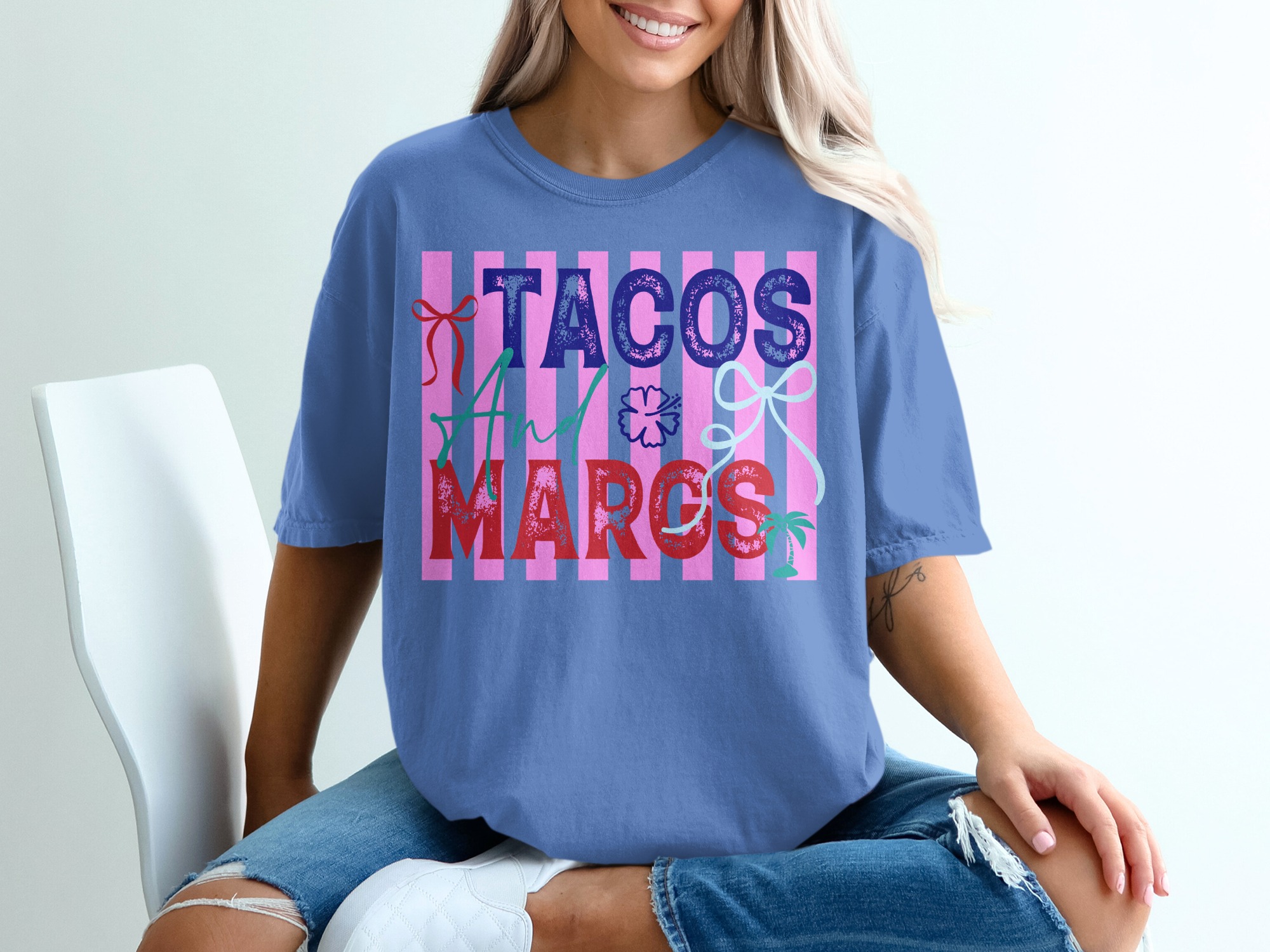 Tacos and Margs T-Shirt, Fun Margarita Drink Tee, Cinco de Mayo Party Shirt, Girls Trip Vacation Gift for Her - Image 20