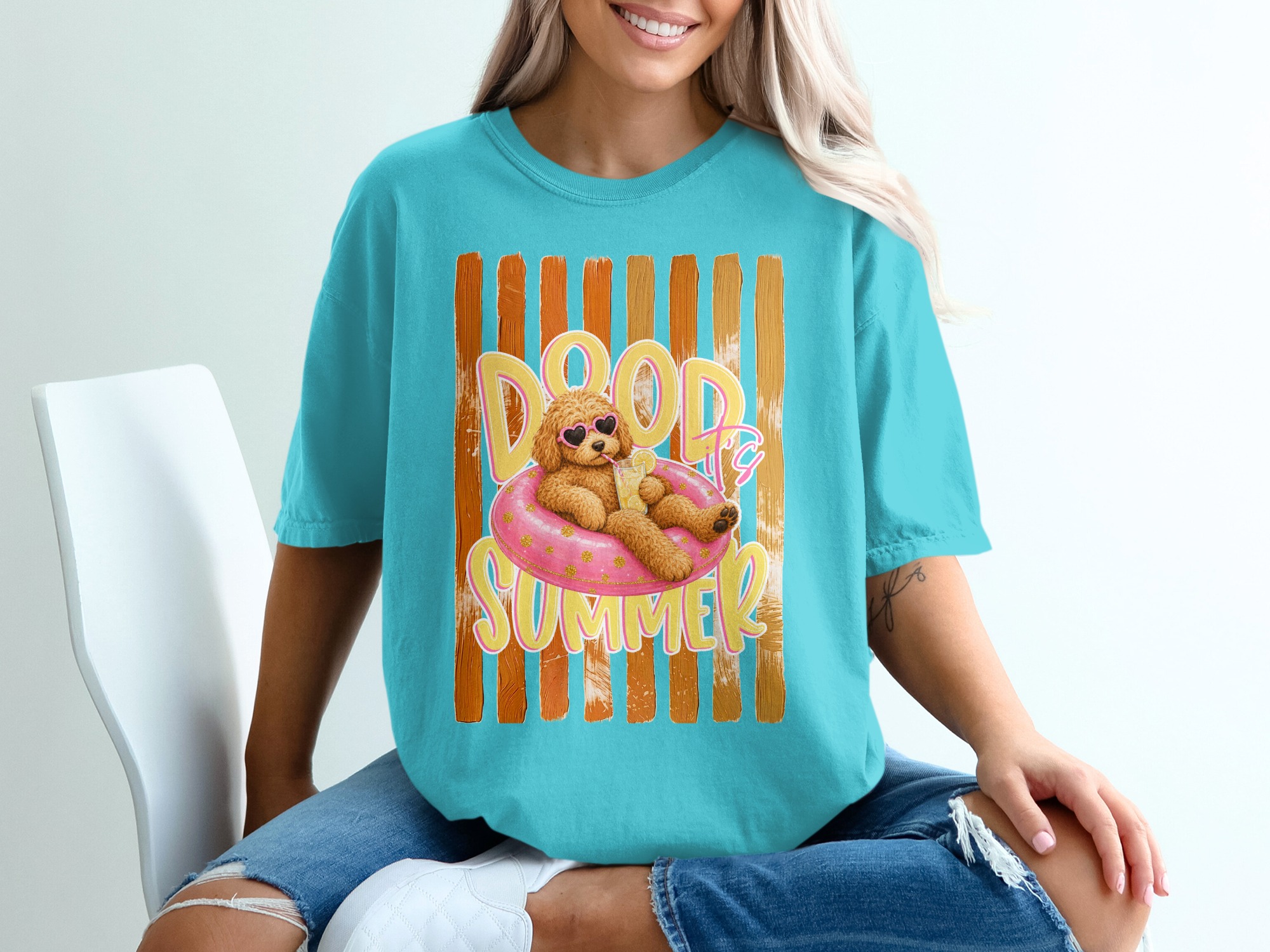 Comfort Colors® Doodle Summer T-Shirt, Dog Lover Tee, Goldendoodle Gift, Cute Pet Owner Vacation Shirt, Funny Summer Vibe, Puppy Mom Present - Image 9
