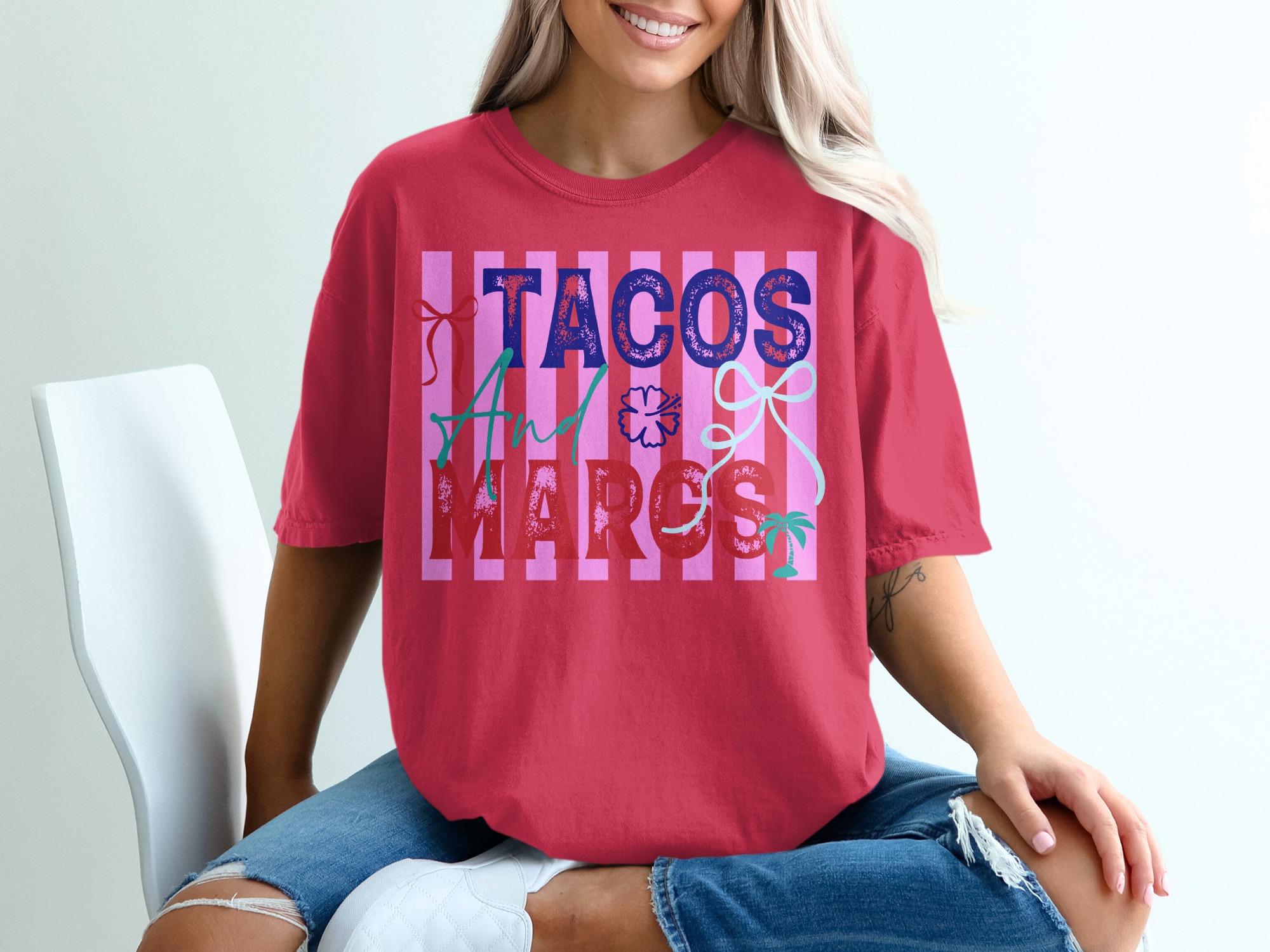 Tacos and Margs T-Shirt, Fun Margarita Drink Tee, Cinco de Mayo Party Shirt, Girls Trip Vacation Gift for Her - Image 14