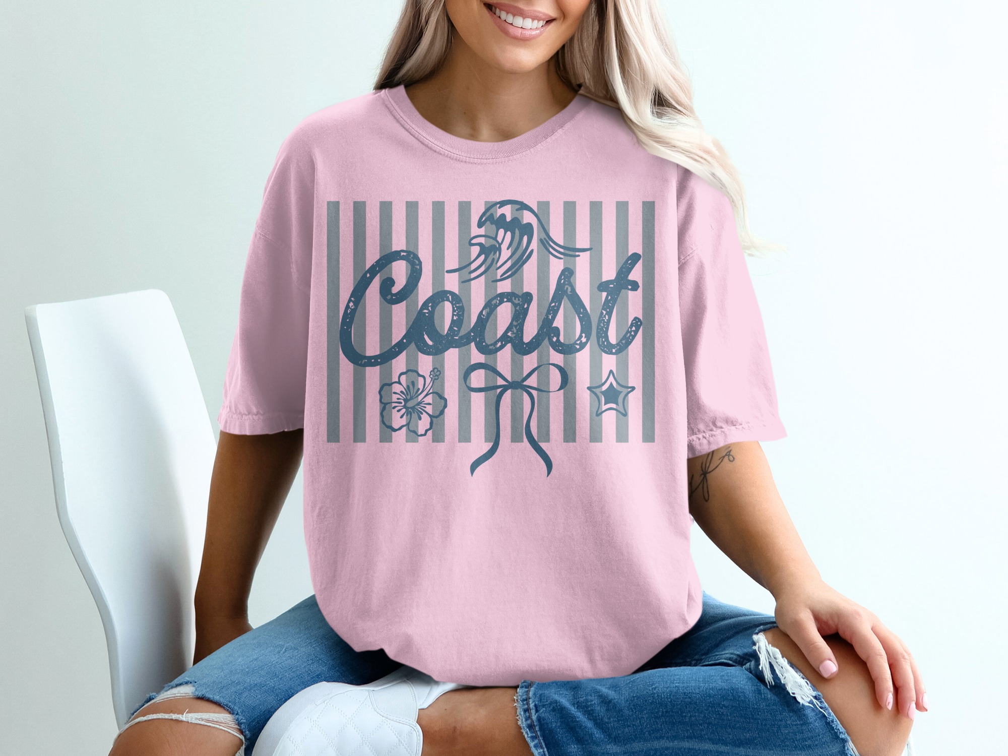 Coast T-Shirt, Beach Lover Summer Vacation Tee, Coastal Vibe Gift for Her, Nautical Ocean Adventure Apparel, Holiday Travel Top - Image 17