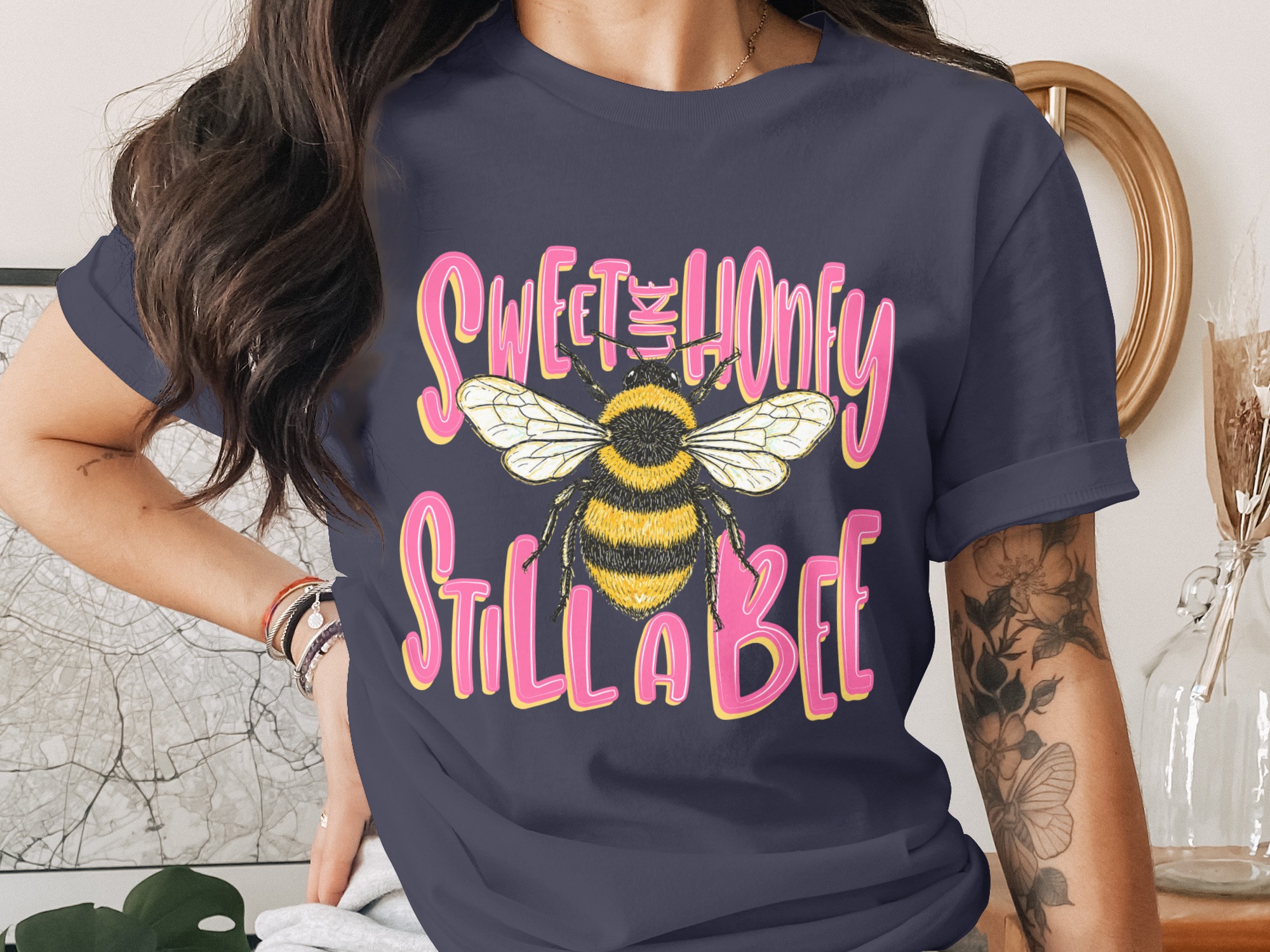 Sweet Like Honey Still A Bee T-Shirt, Sassy Bumblebee Shirt, Funny Bee Lover Tee, Cute Nature Lover Gift for Her, Women's Empowerment Top - Image 3