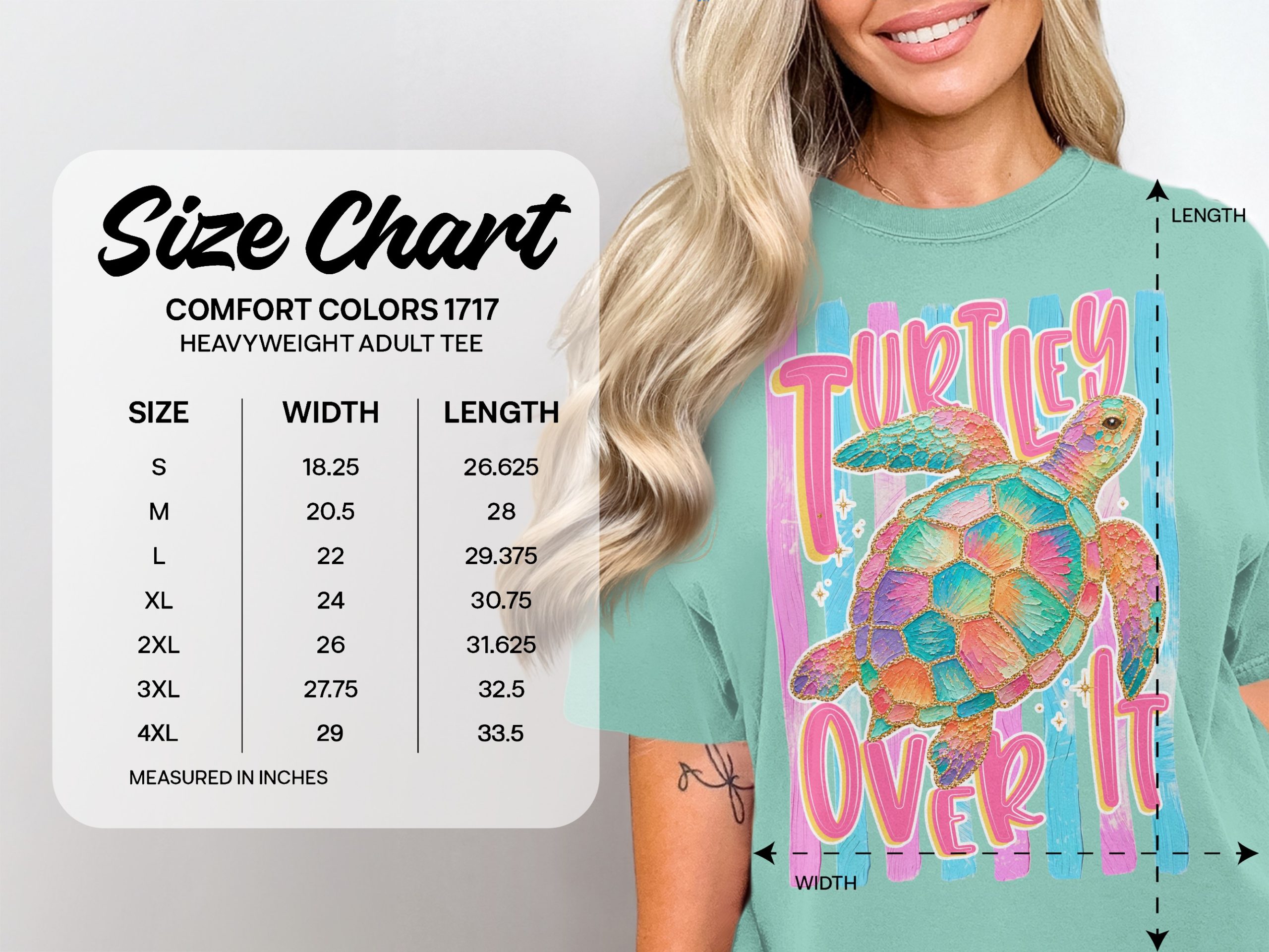 Comfort Colors ® Turtley Over It Sea Turtle T-Shirt, Funny Beach Vibe Tee, Sarcastic Ocean Lover Top, Colorful Summer Vacation Gift - Image 6