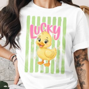 Comfort Colors® Lucky Duck T-Shirt, Cute Easter Duckling Tee, Kawaii Spring Animal Shirt, Whimsical Graphic Top for Her