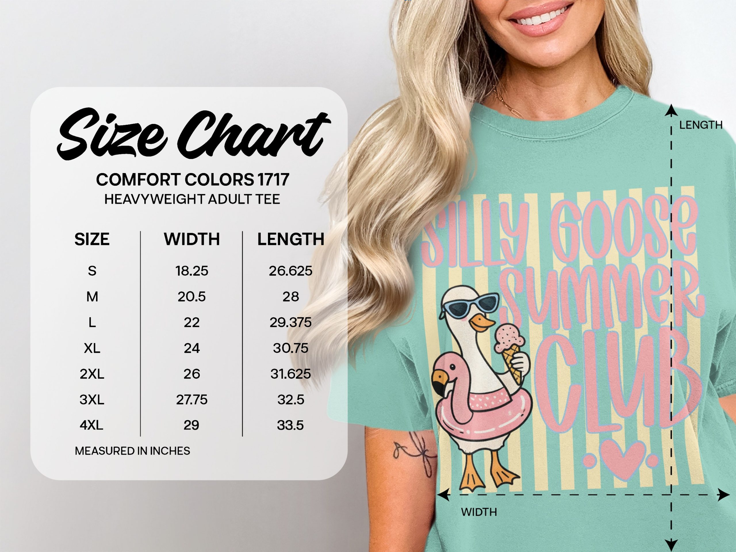 Silly Goose Summer Club Retro Fun T-Shirt - Image 4