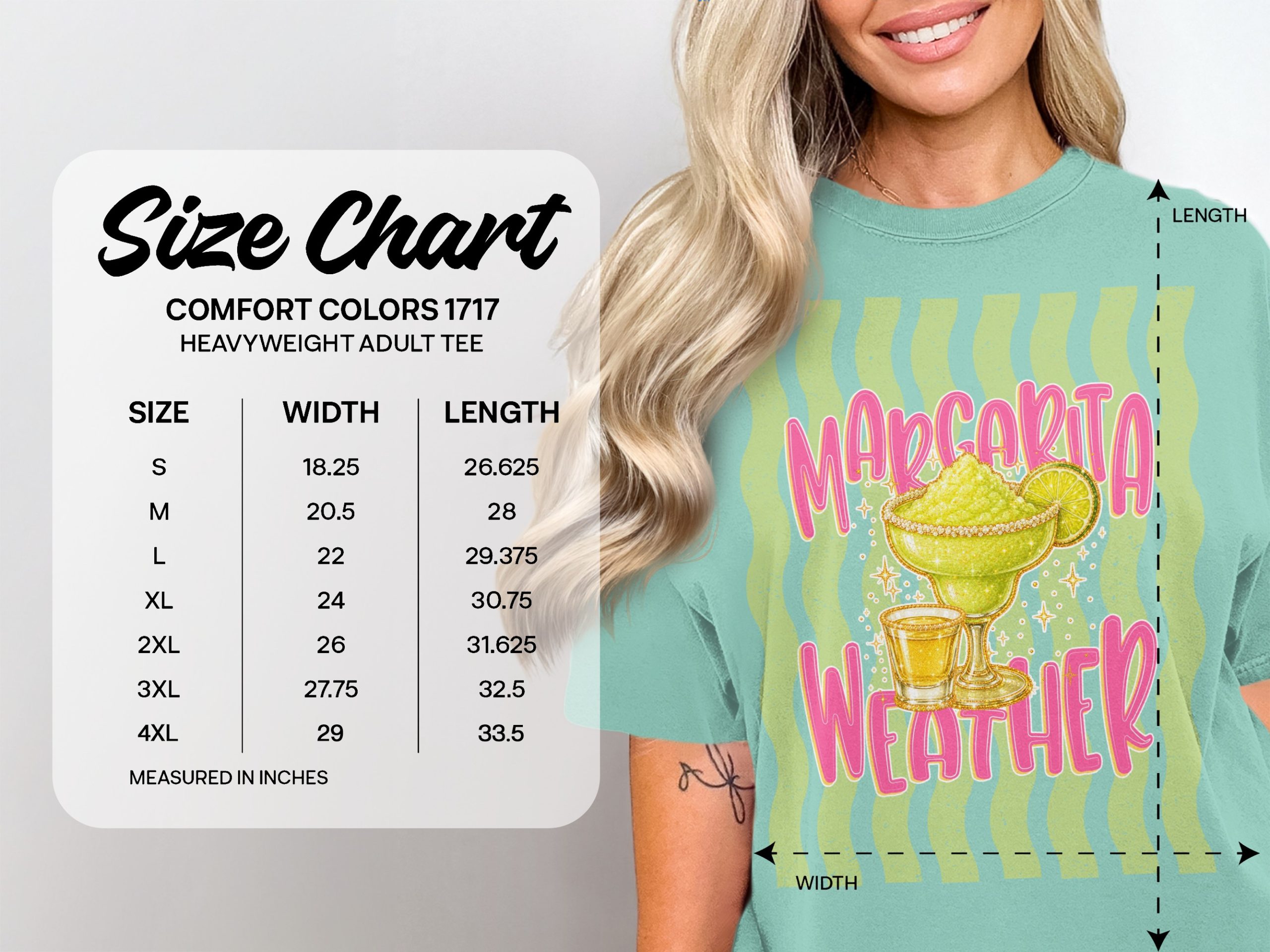 Comfort Colors® Margarita Weather T-Shirt, Summer Party Shirt, Fun Vacation Tee, Bachelorette Gift, Girls Trip Shirt, Drink Lover Top - Image 6