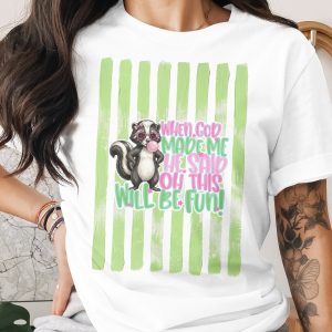 Comfort Colors® Funny Skunk T-Shirt, Sassy Skunk Tee, Humorous Animal Graphic Shirt, Bubblegum Skunk Quote Shirt, Fun Gift for Her
