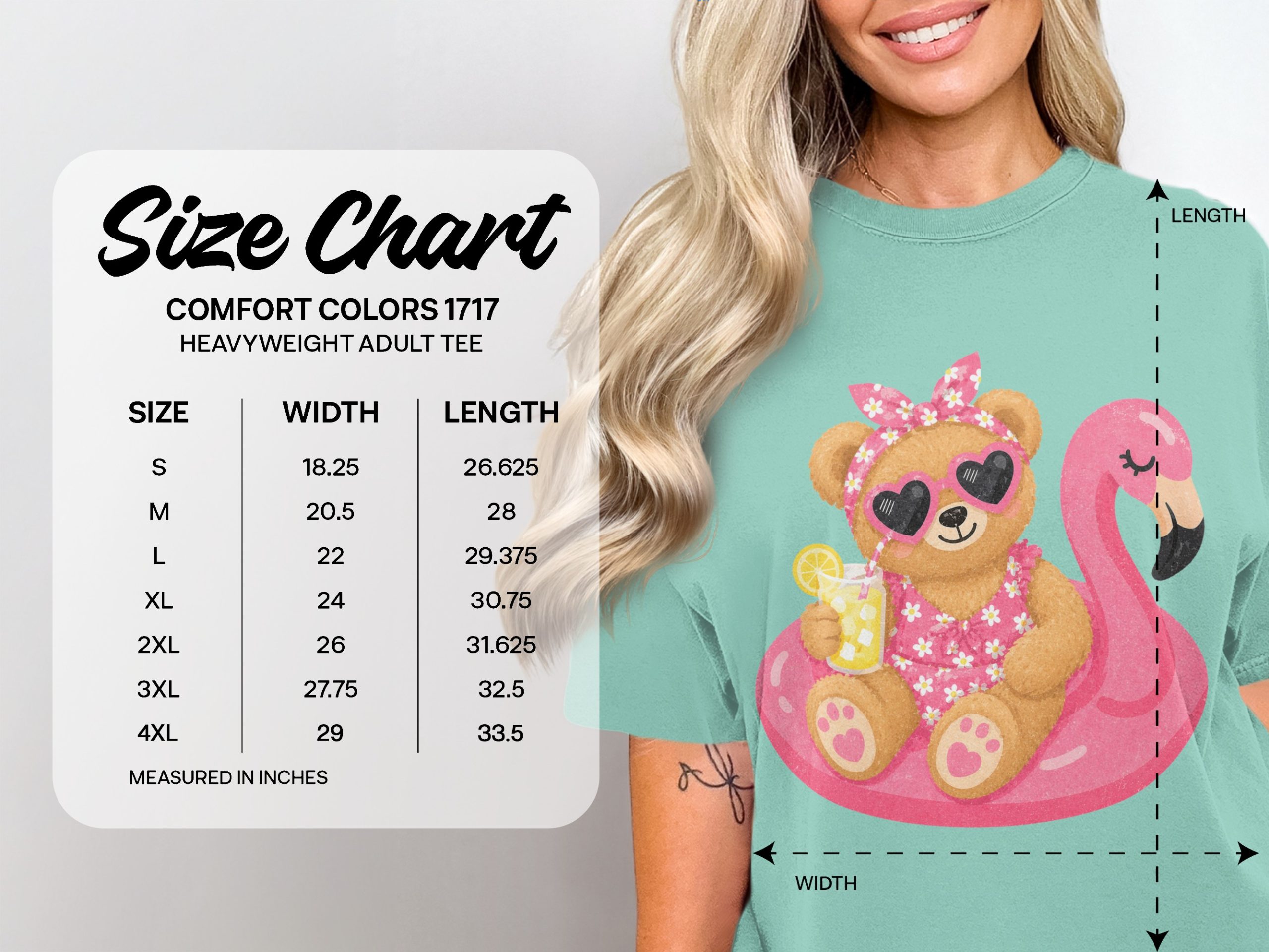 Summer Fun Teddy Bear Pool Party T-Shirt - Image 4