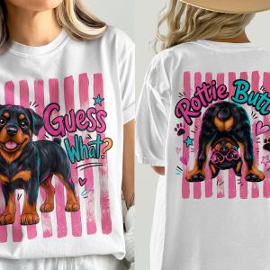 Rottweiler Puppy Comfort Colors ® T-Shirt, Guess What Dog Mom Shirt, Vibrant Pet Lover Tee Gift for Her, Playful Doggie Graphic