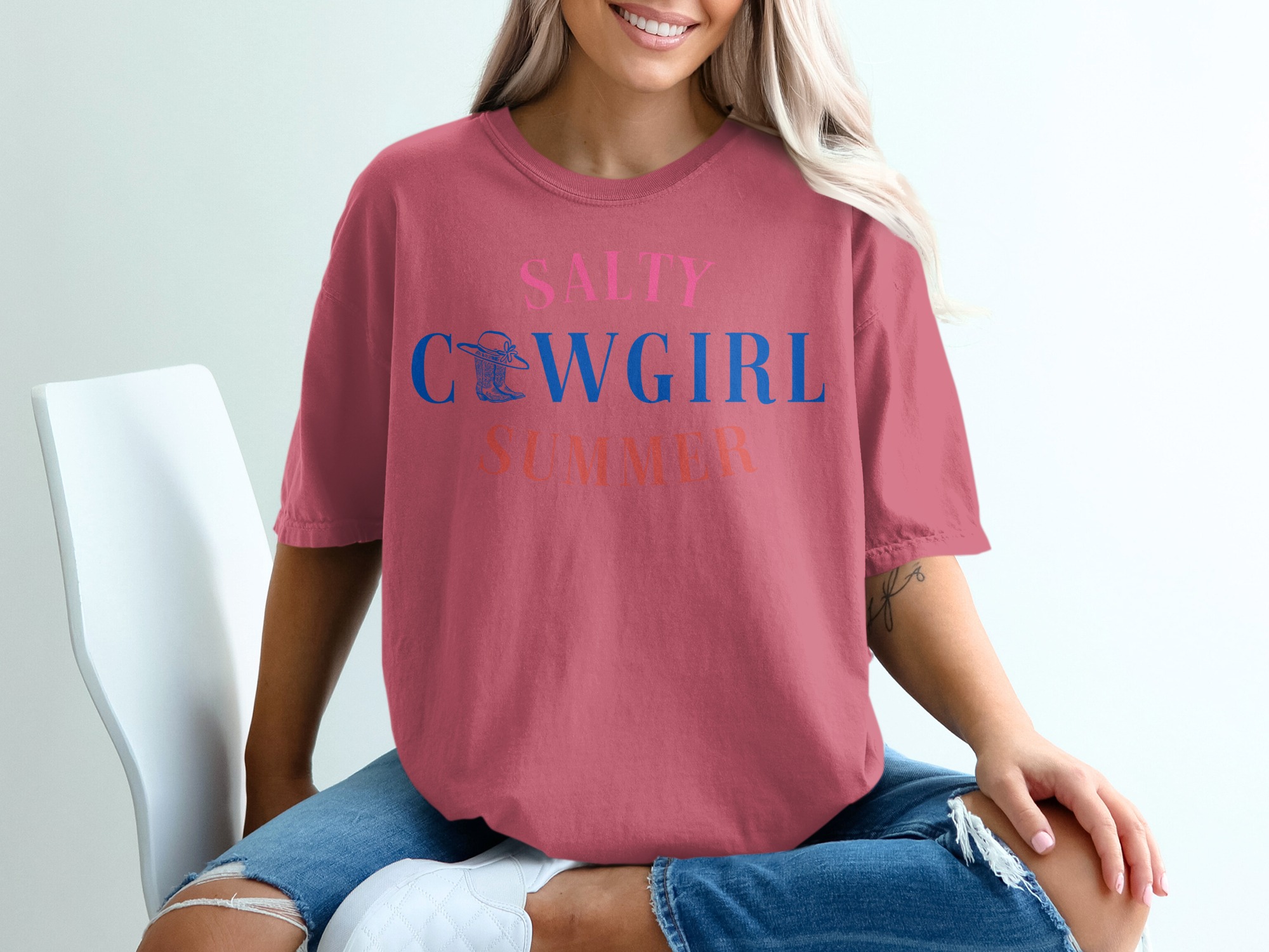 Salty Cowgirl Summer T-Shirt, Western Graphic Tee, Funny Cowgirl Shirt, Beach Vacation Outfit, Rodeo Girl Apparel, Gift for Her - Image 15