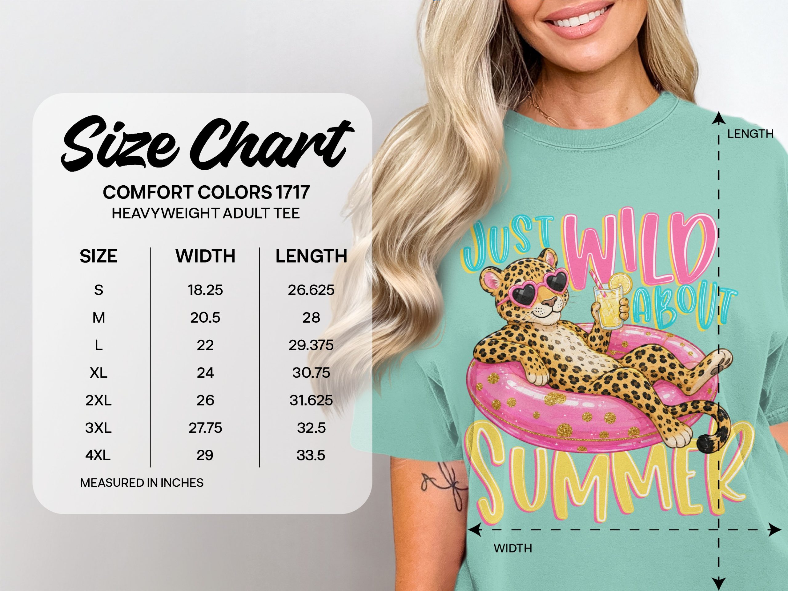 Just Wild About Summer T-Shirt, Cute Leopard Print Vacation Tee, Fun Cheetah Pool Float Shirt, Y2K Summer Vibes Gift for Her - Image 4