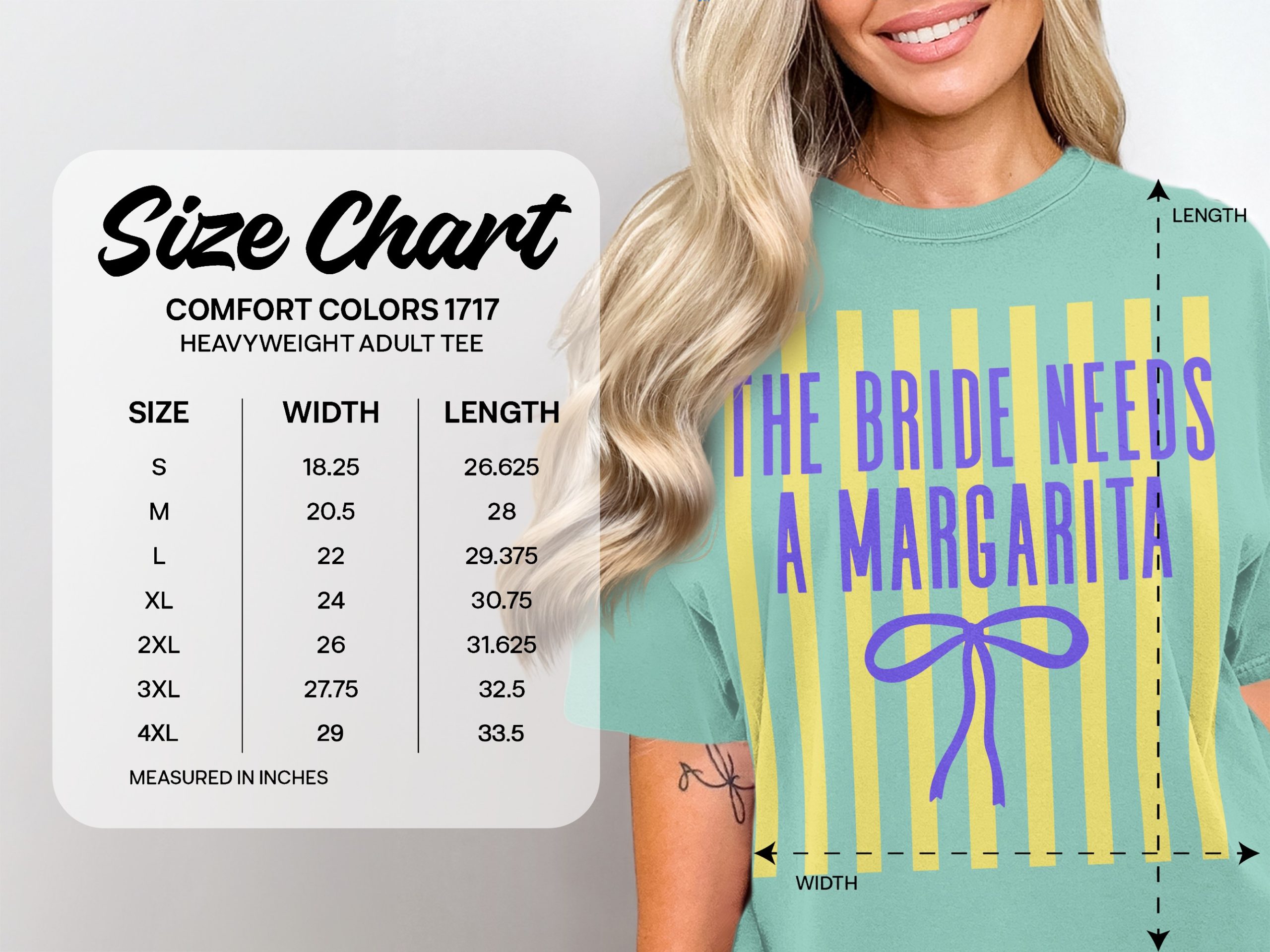 The Bride Needs A Margarita Comfort Colors® T-Shirt, Bachelorette Party Tee, Bridal Shower Gift, Future Mrs Shirt, Engagement - Image 6