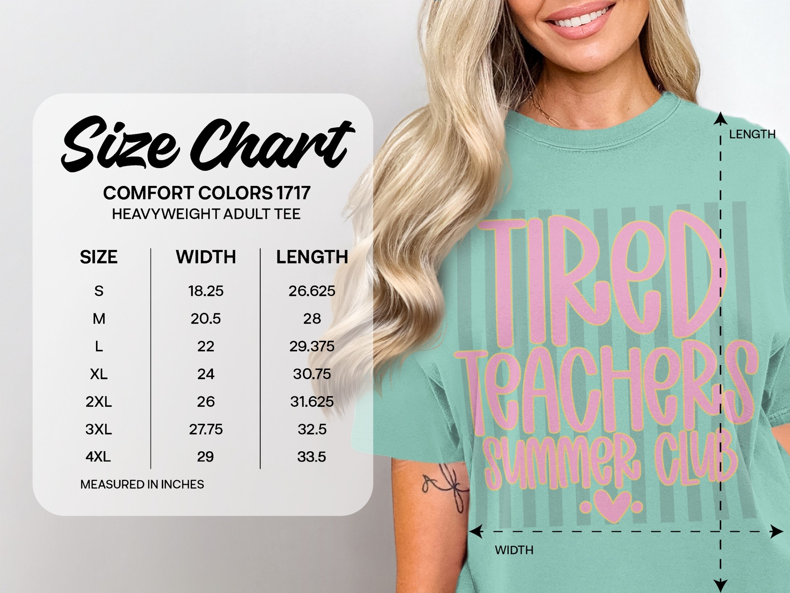 Tired Teachers Summer Club T-Shirt - Funny Teacher Gift - Image 4