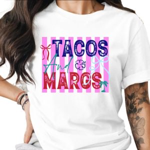 Tacos and Margs T-Shirt, Fun Margarita Drink Tee, Cinco de Mayo Party Shirt, Girls Trip Vacation Gift for Her