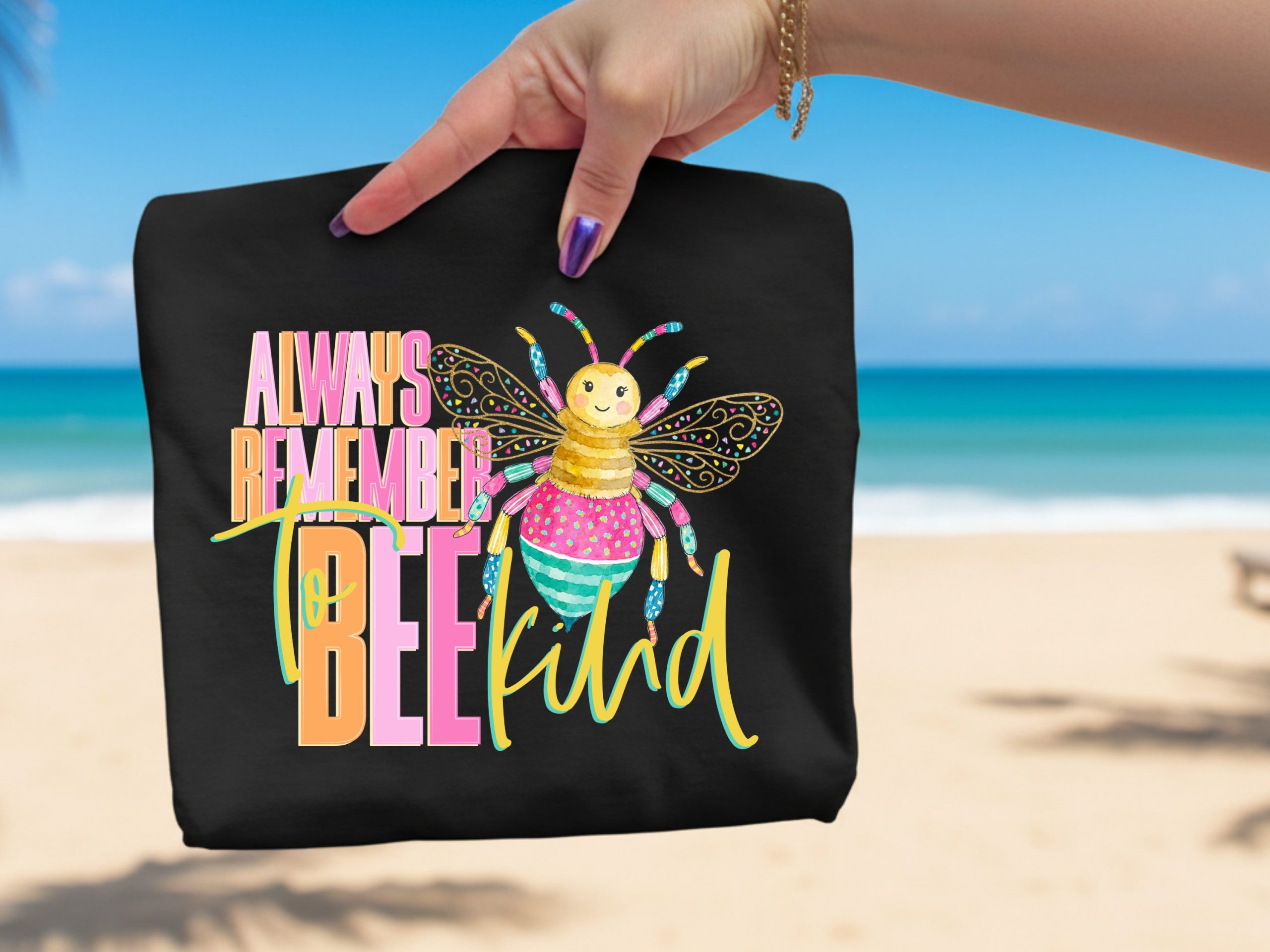 Always Remember to Bee Kind T-Shirt, Cute Bee Kindness Tee, Positive Message Top, Teacher Gift, Uplifting Inspirational Shirt for Her - Image 2