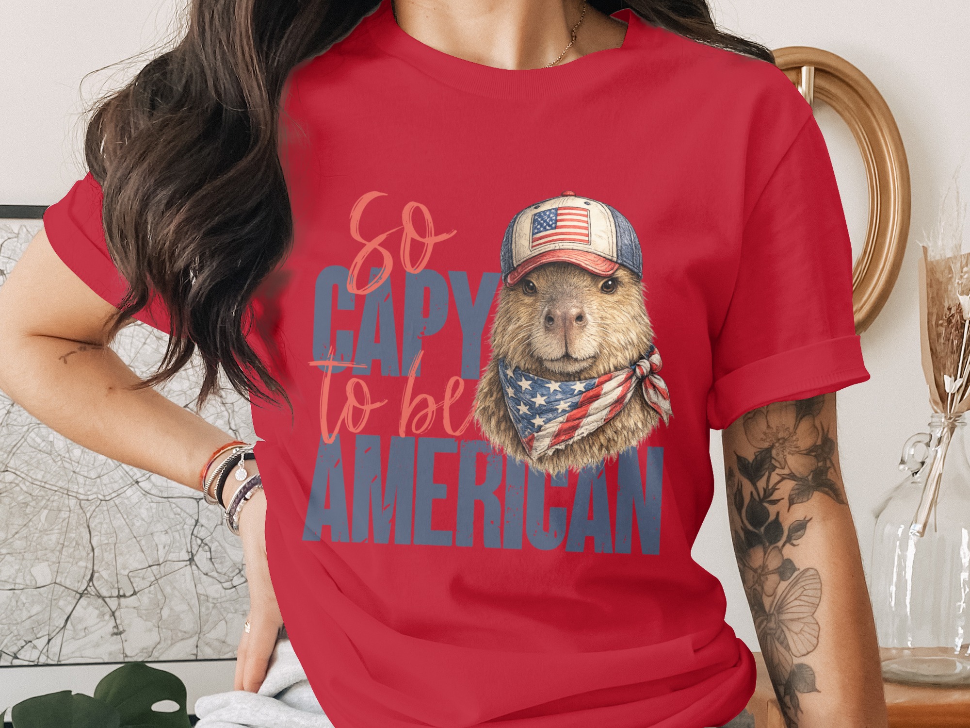 So Capy to be American Capybara T-Shirt - Image 2