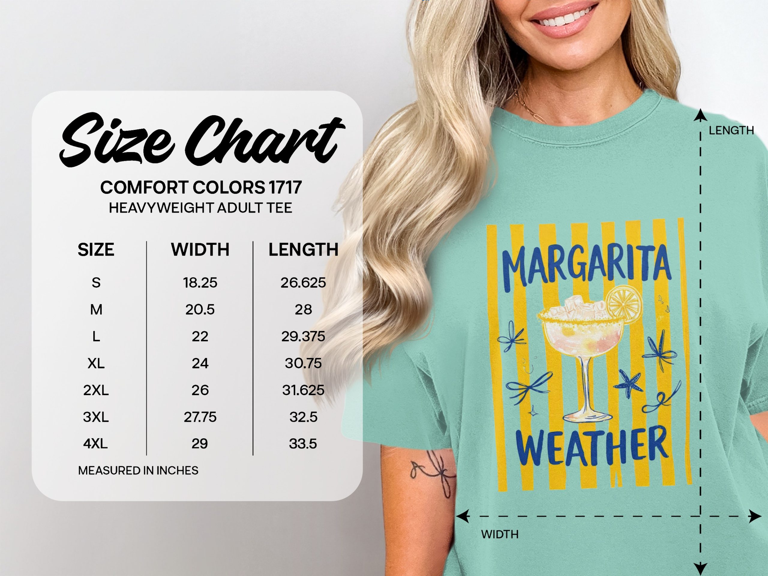 Comfort Colors® Margarita Weather T-Shirt, Summer Vacation Tee, Beach Party Outfit, Cocktail Lover Gift, Girls Trip Shirt - Image 6