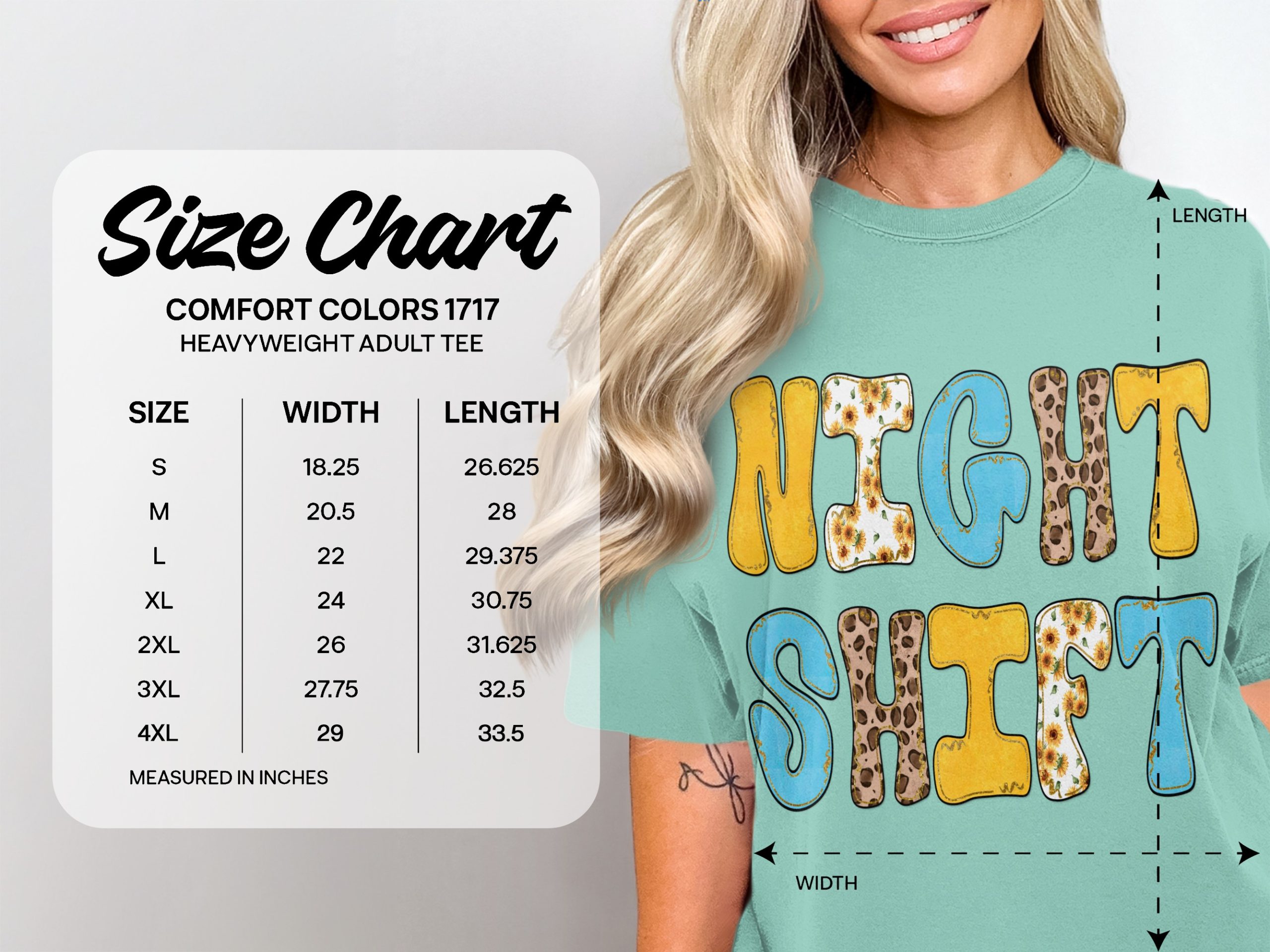 Night Shift PNG Digital Download File, Nurse Sublimation Design, Sunflower Leopard Print Healthcare Worker Graphic, Overnight Crew Gift Idea - Image 4