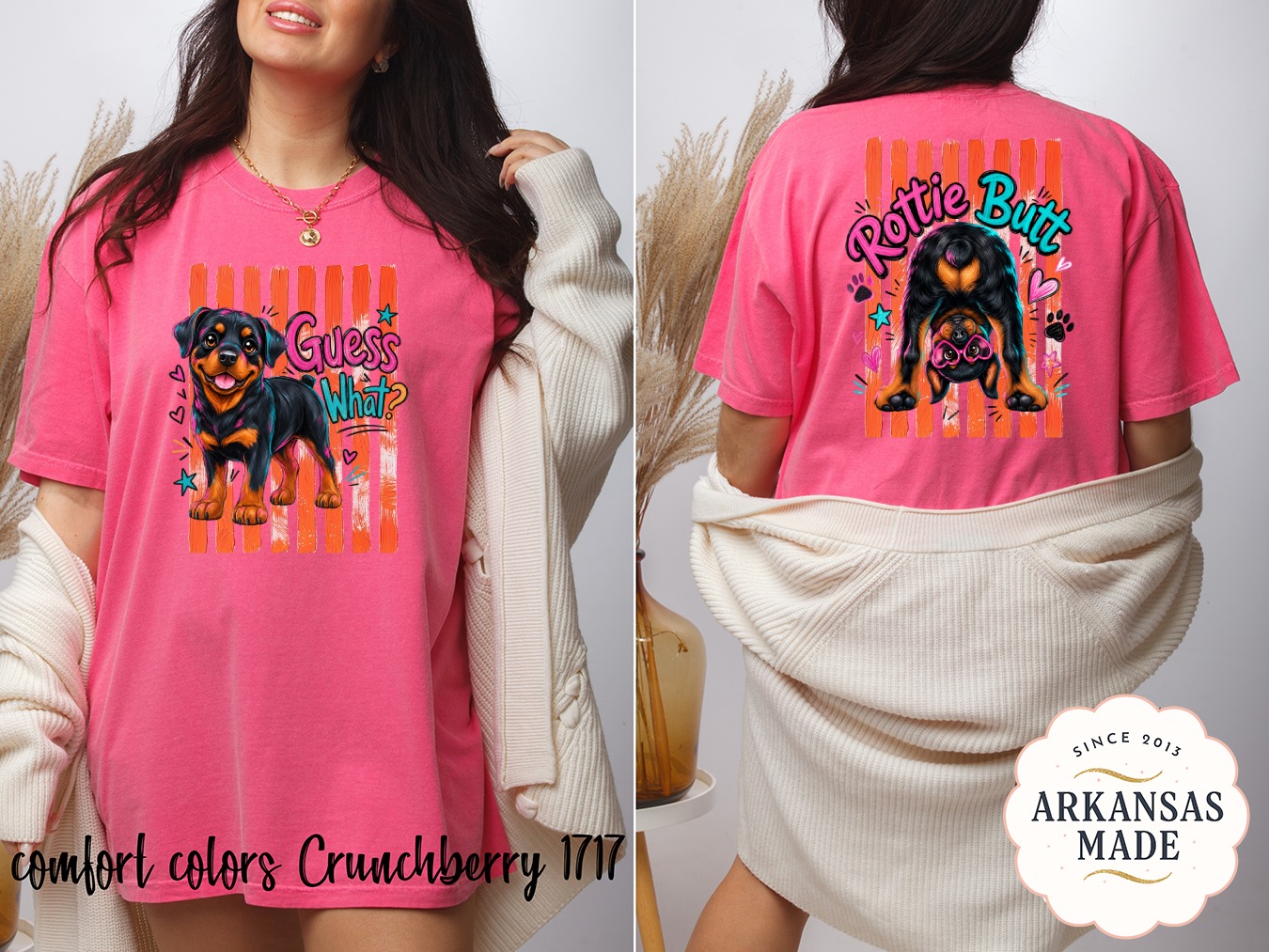 Cute Rottweiler Puppy T-Shirt, Comfort Colors ® Dog Mom Gift, Vibrant Pet Lover Tee, Pop Art Puppy Graphic Shirt, Unique Dog Owner Present - Image 4