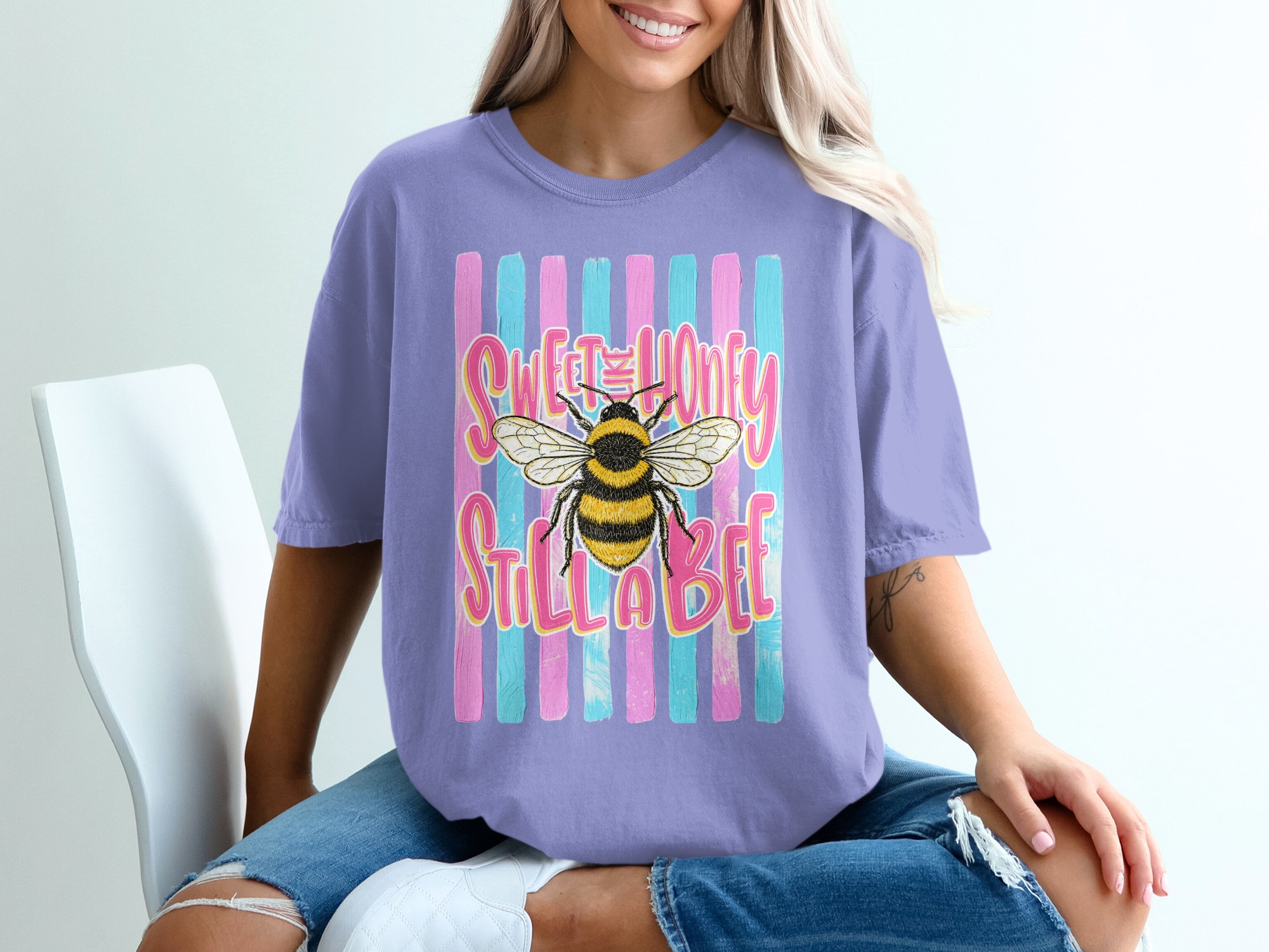 Comfort Colors ® Sweet as Honey Still a Bee T-Shirt, Bumblebee Lover Gift, Sassy Feminist Tee, Cute Insect Top, Positive Vibe Shirt - Image 18