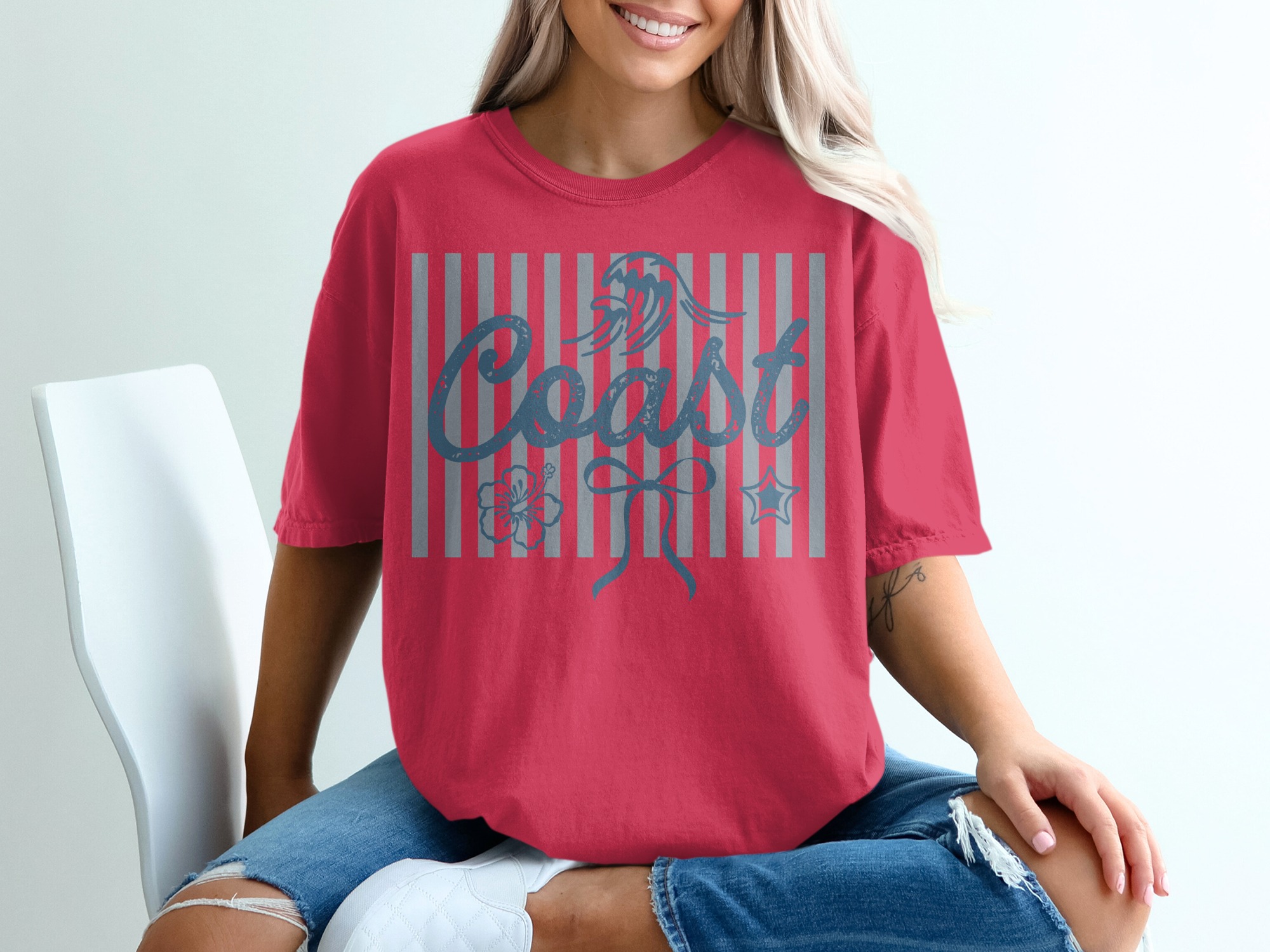 Coast T-Shirt, Beach Lover Summer Vacation Tee, Coastal Vibe Gift for Her, Nautical Ocean Adventure Apparel, Holiday Travel Top - Image 14