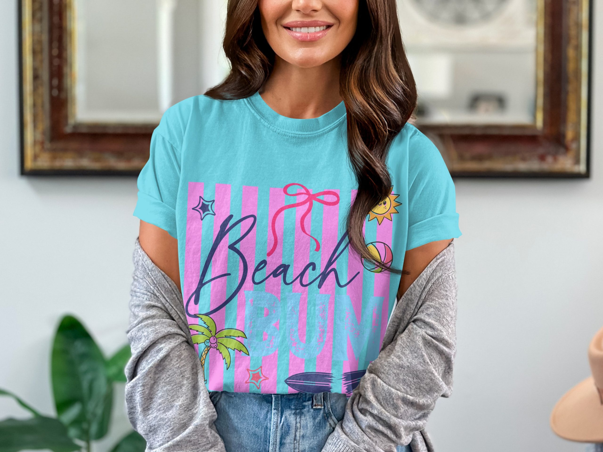 Beach Bum T-Shirt | Retro Summer Vacation Shirt for Women | Cute Beach Lover Tee | Girls Trip Gift Idea | Fun Ocean Vibe Apparel - Image 7