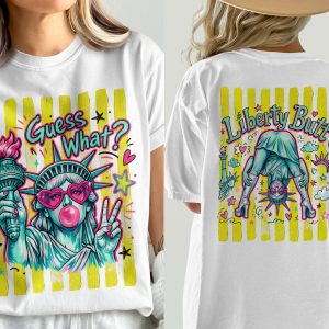 Sassy Statue of Liberty T-Shirt, Comfort Colors ® Guess What? Pop Art Graphic Tee, Retro Y2K Style, Aesthetic Gift for Her, Feminist Shirt