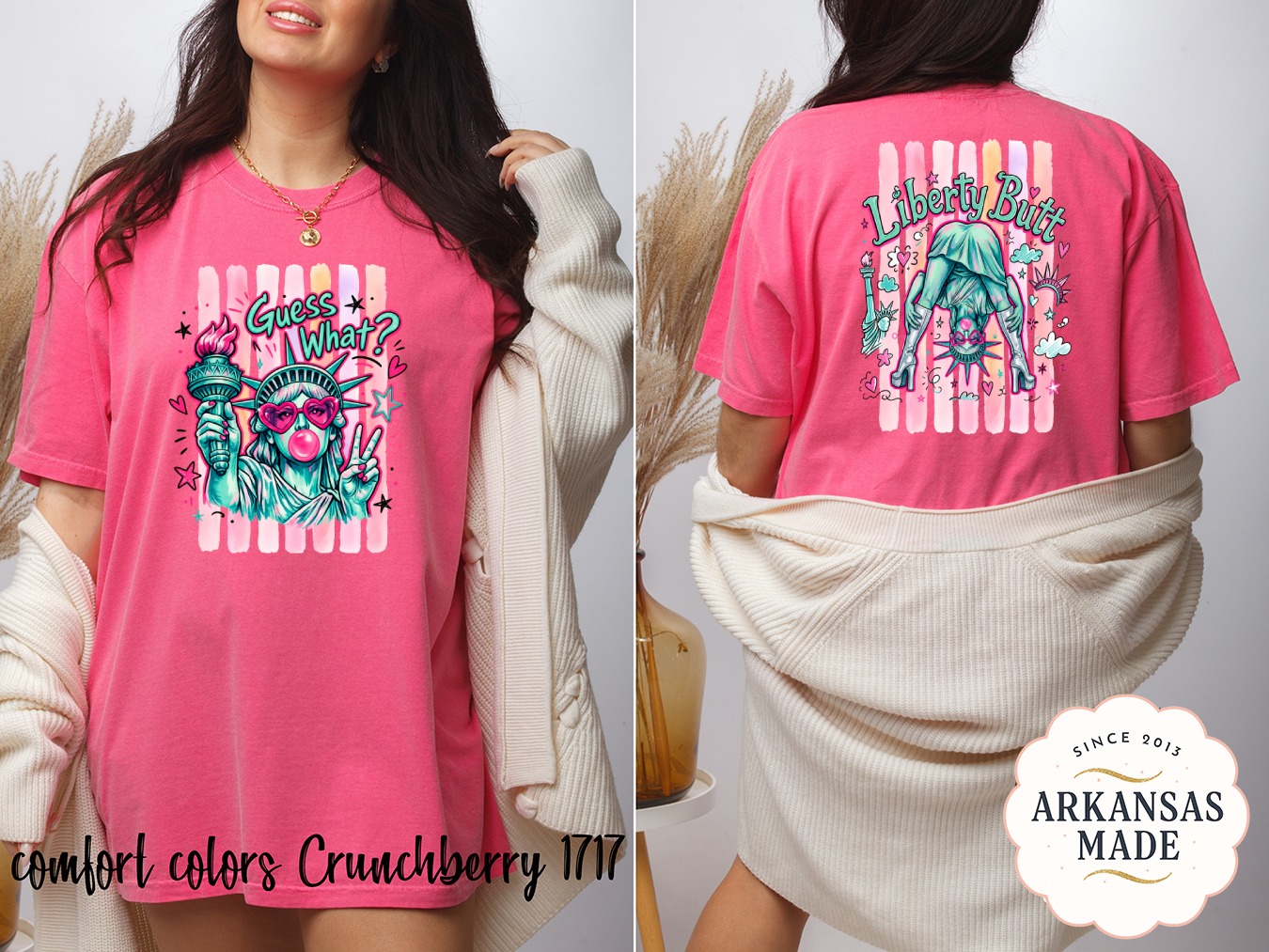 Statue of Liberty Pop Art T-Shirt, Comfort Colors ® Guess What Bubblegum Tee, Y2K Aesthetic Funny Graphic Shirt Gift - Image 4