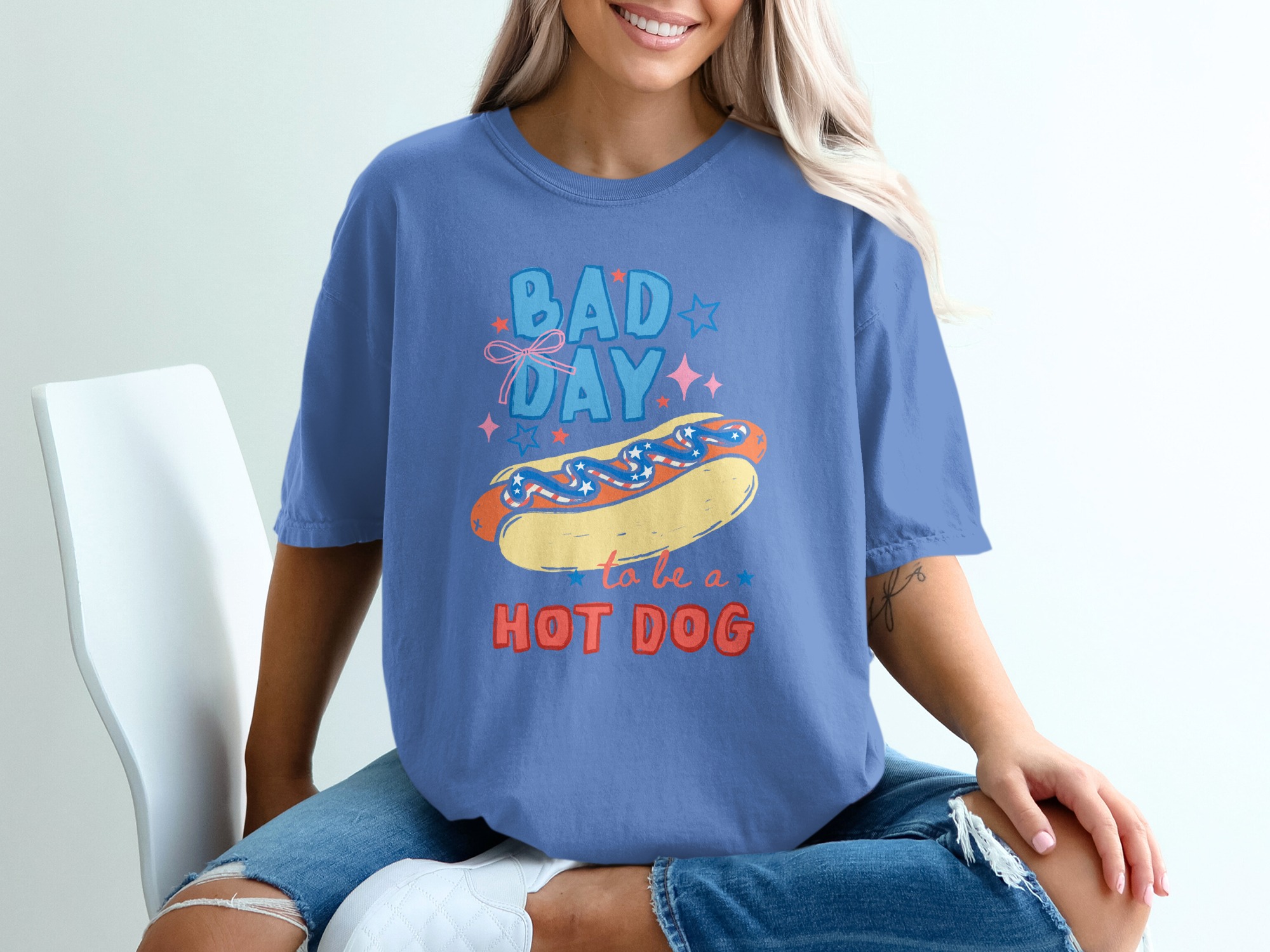 Bad Day To Be A Hot Dog Funny Patriotic T-Shirt, 4th of July Summer BBQ Tee, Humorous Foodie Pun Shirt, Grill Master Gift - Image 20